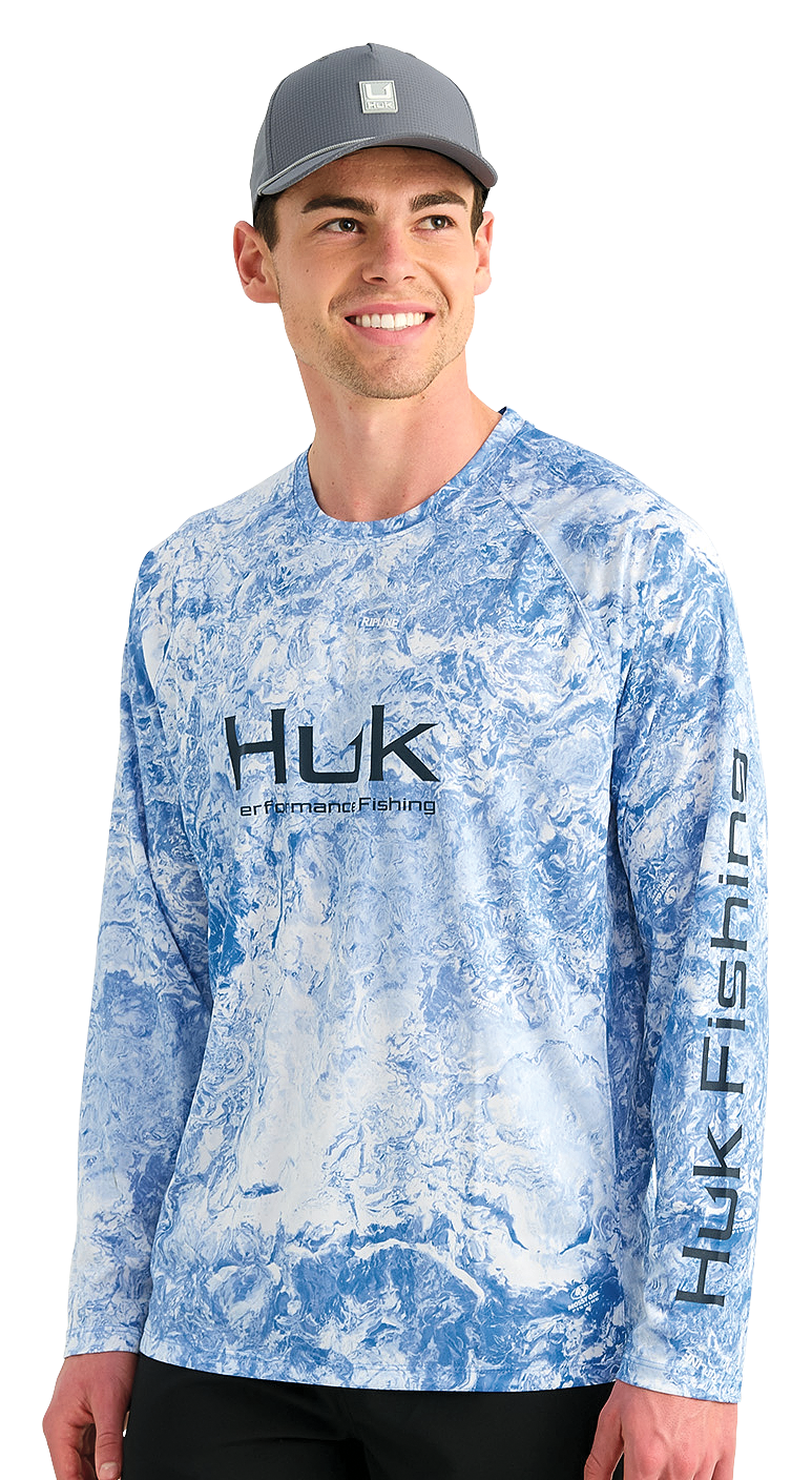 Image of Huk Pursuit Mossy Oak Long-Sleeve T-Shirt - Regatta