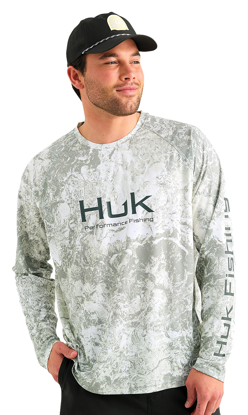 Image of Huk Pursuit Mossy Oak Long-Sleeve T-Shirt - Seagrass