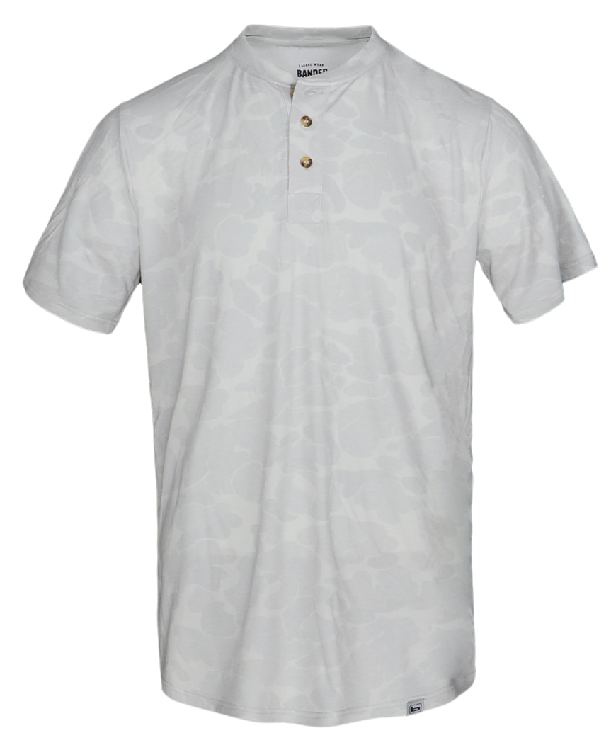 Image of Banded Whiskey Creek Short Sleeve Henley - Gray Camo