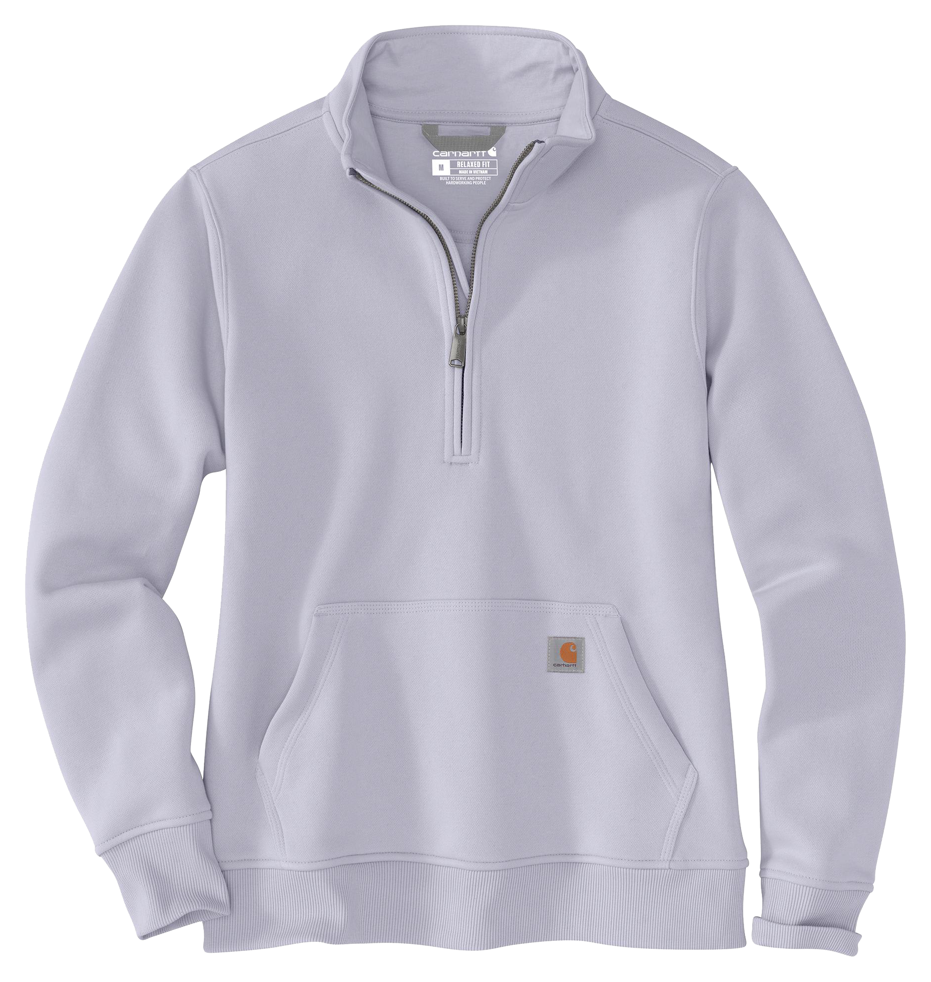 Image of Carhartt Relaxed-Fit Midweight Quarter-Zip Mock-Neck Sweatshirt for Ladies