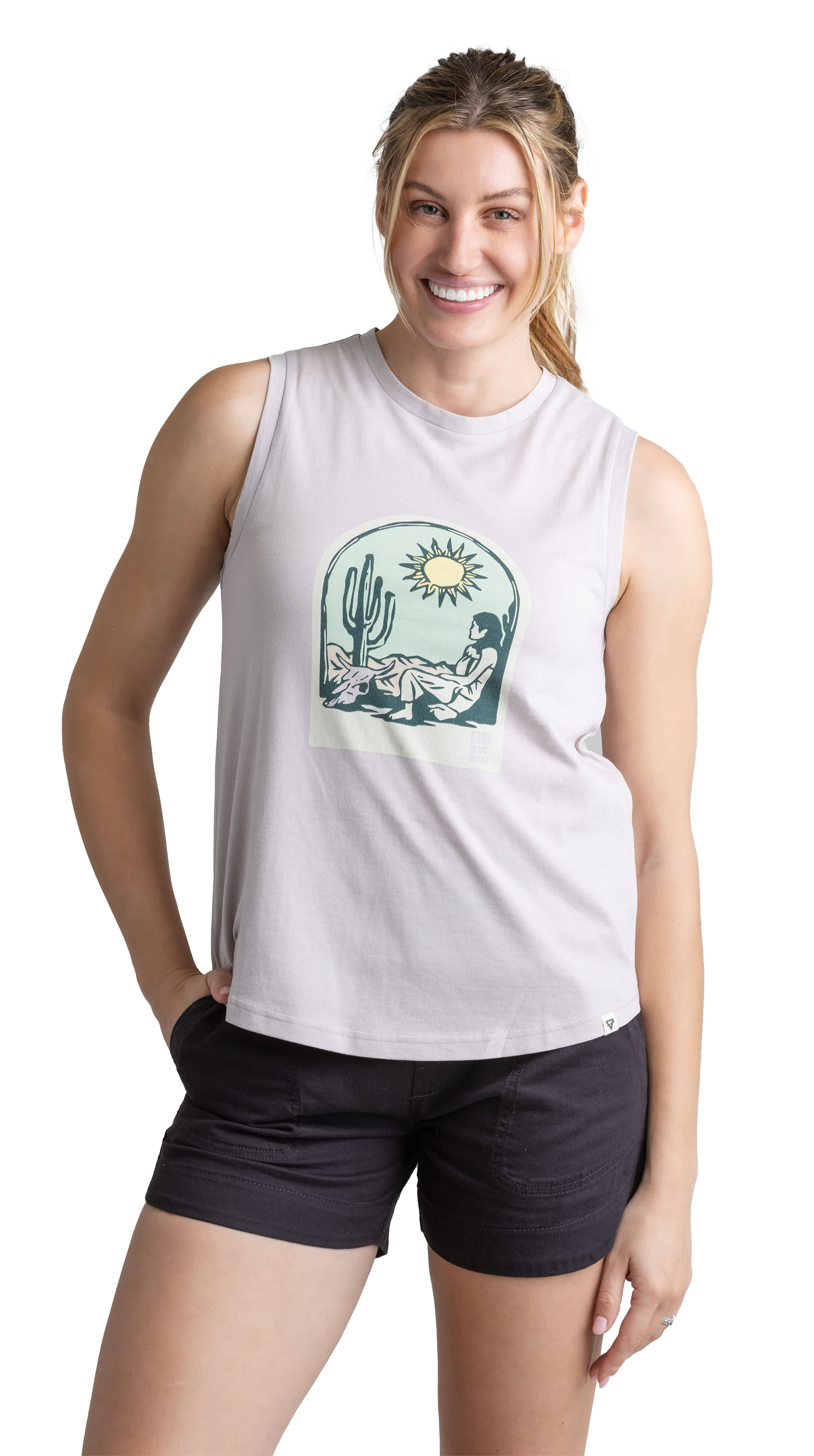 Image of LIV Outdoor Reagan Cactus Daydream Graphic Tank for Ladies - XL