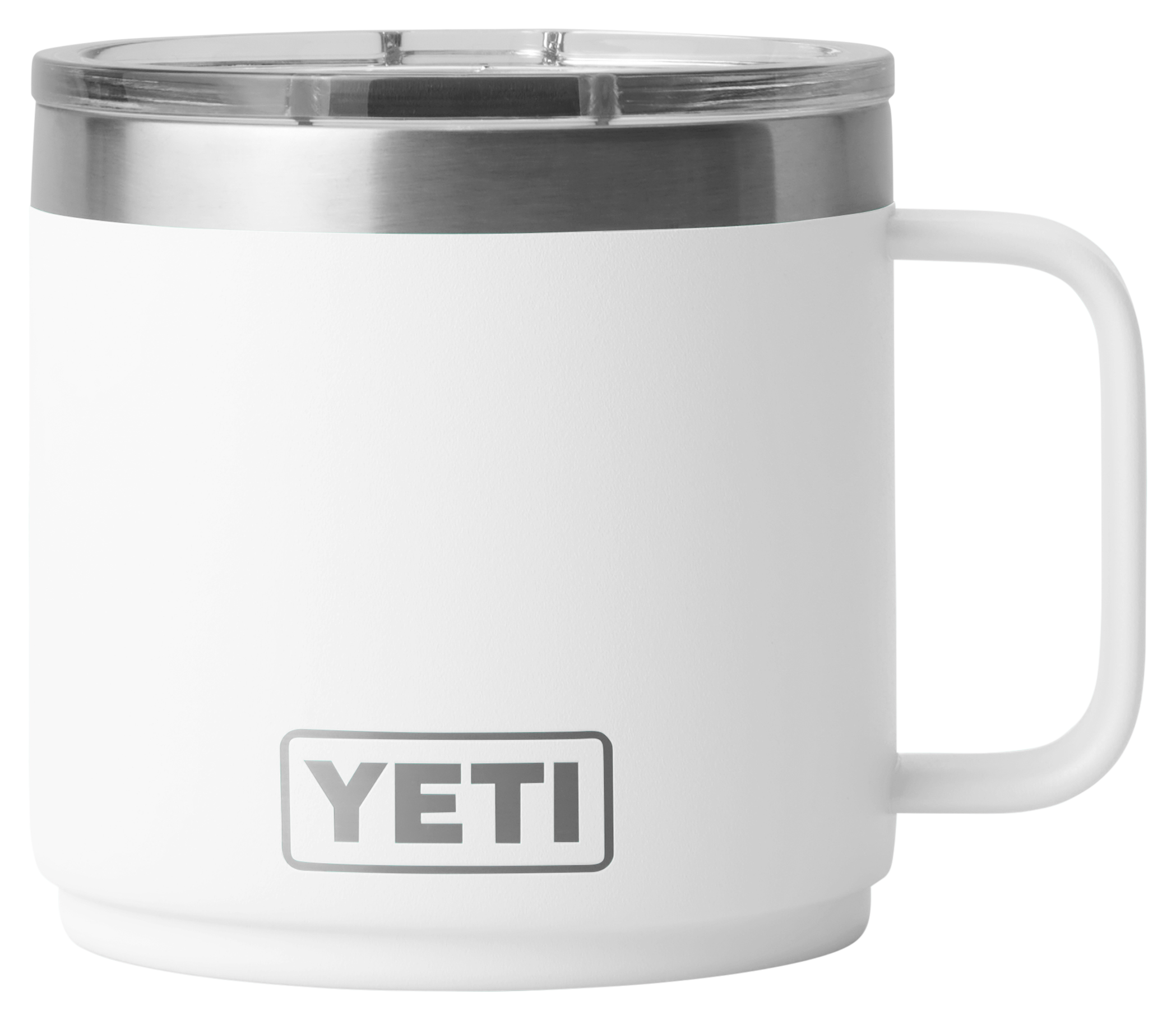 Image of YETI Rambler Stackable Ceramic-Lined Mug with MagSlider Lid - White - 14 oz.