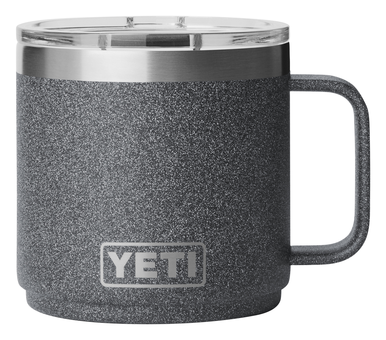Image of YETI Rambler Stackable Ceramic-Lined Mug with MagSlider Lid - Black Stone - 14 oz.