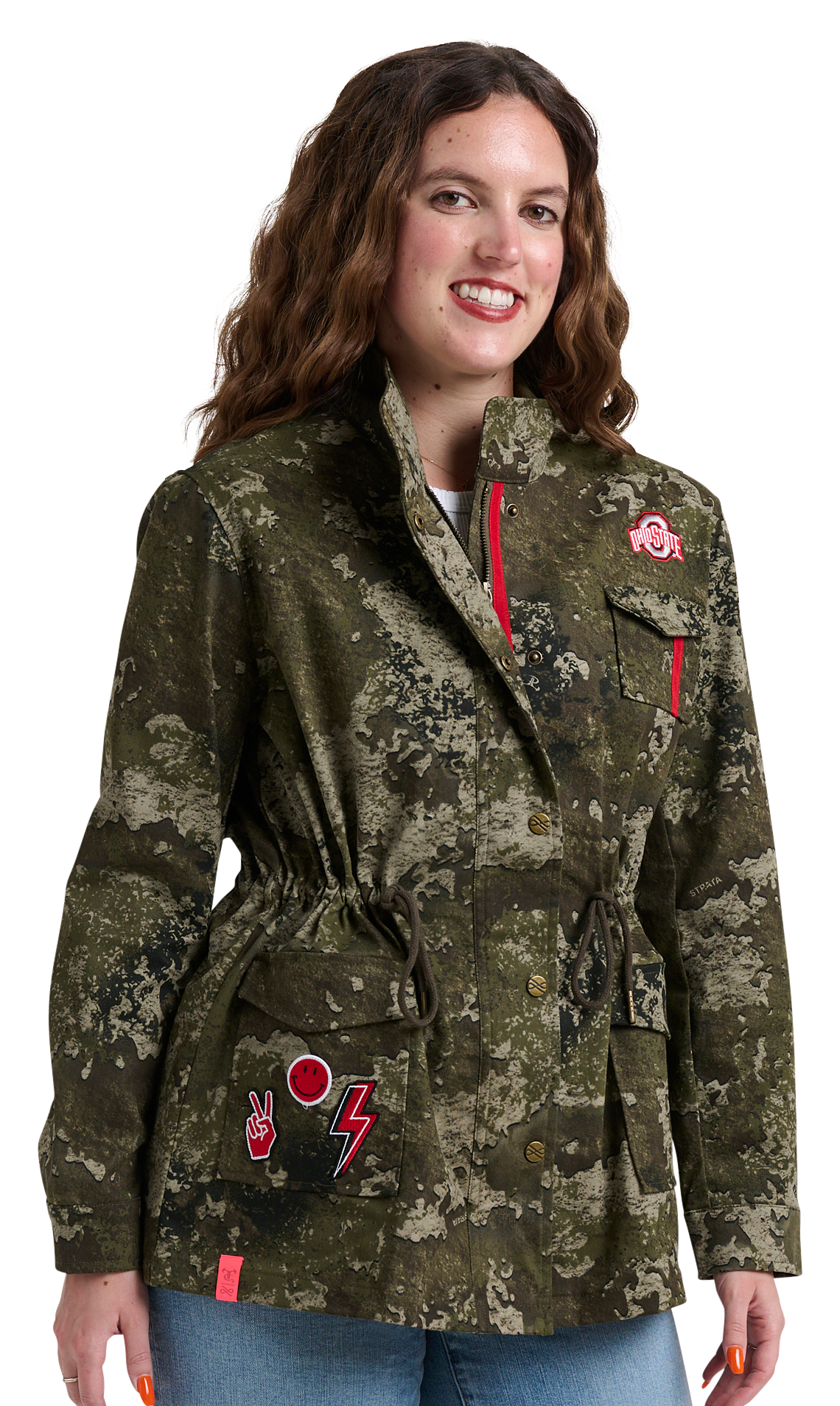 Image of Lusso Wallace Classic Collegiate Stadium Jacket - Ohio State University - S