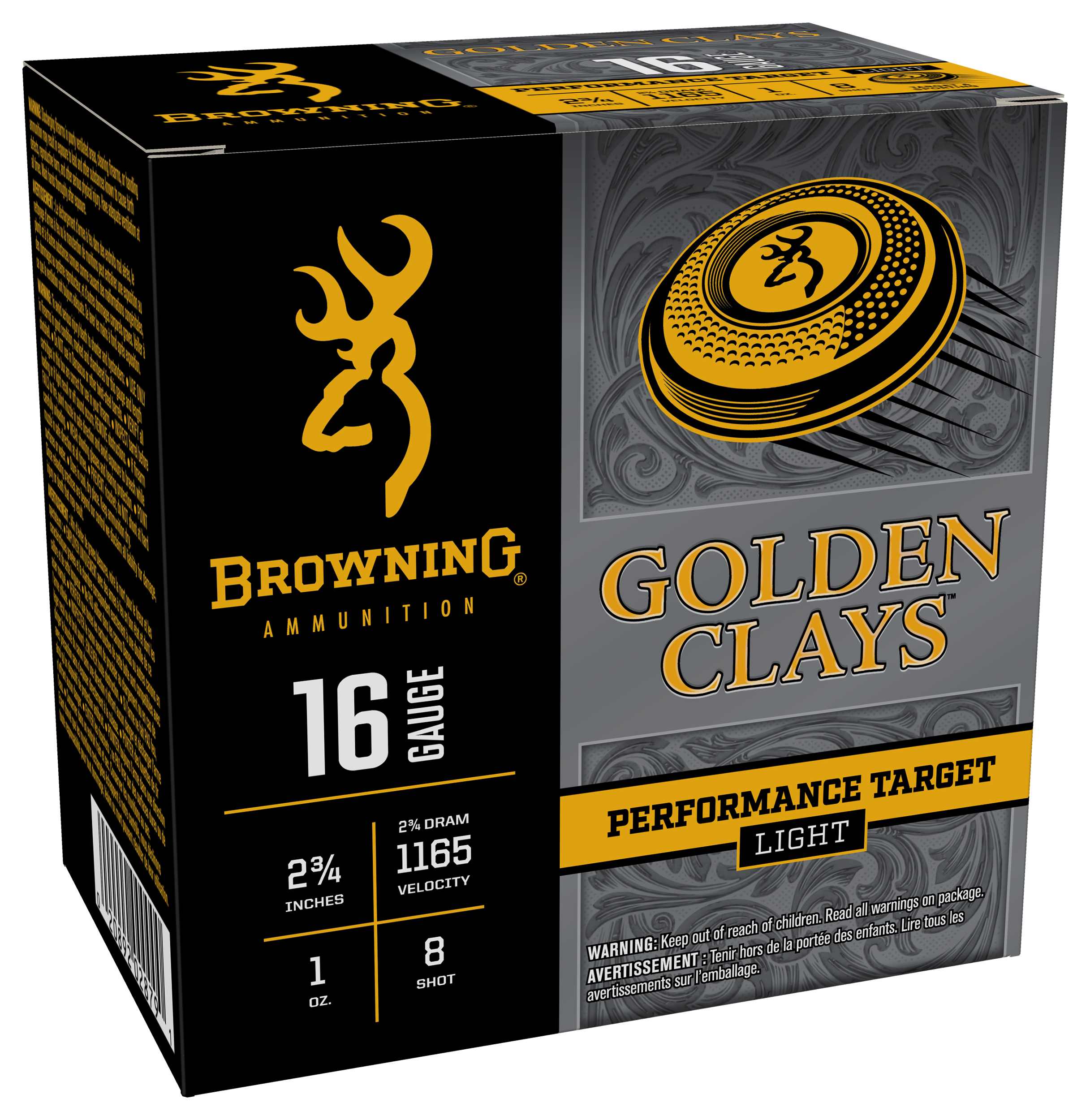 Image of "Browning Golden Clays Performance Target Shotshells - 16 Gauge - 2.75"" - 1 oz. - 8 shot - 25 Rounds"