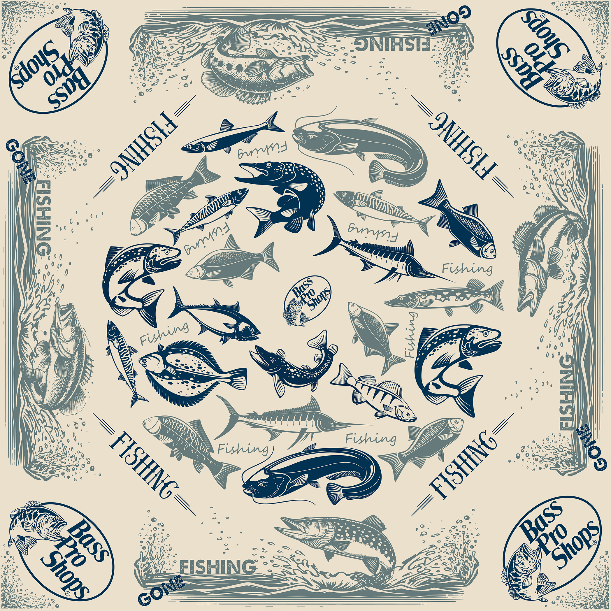 Image of Bass Pro Shops Sports Fishing Bandana