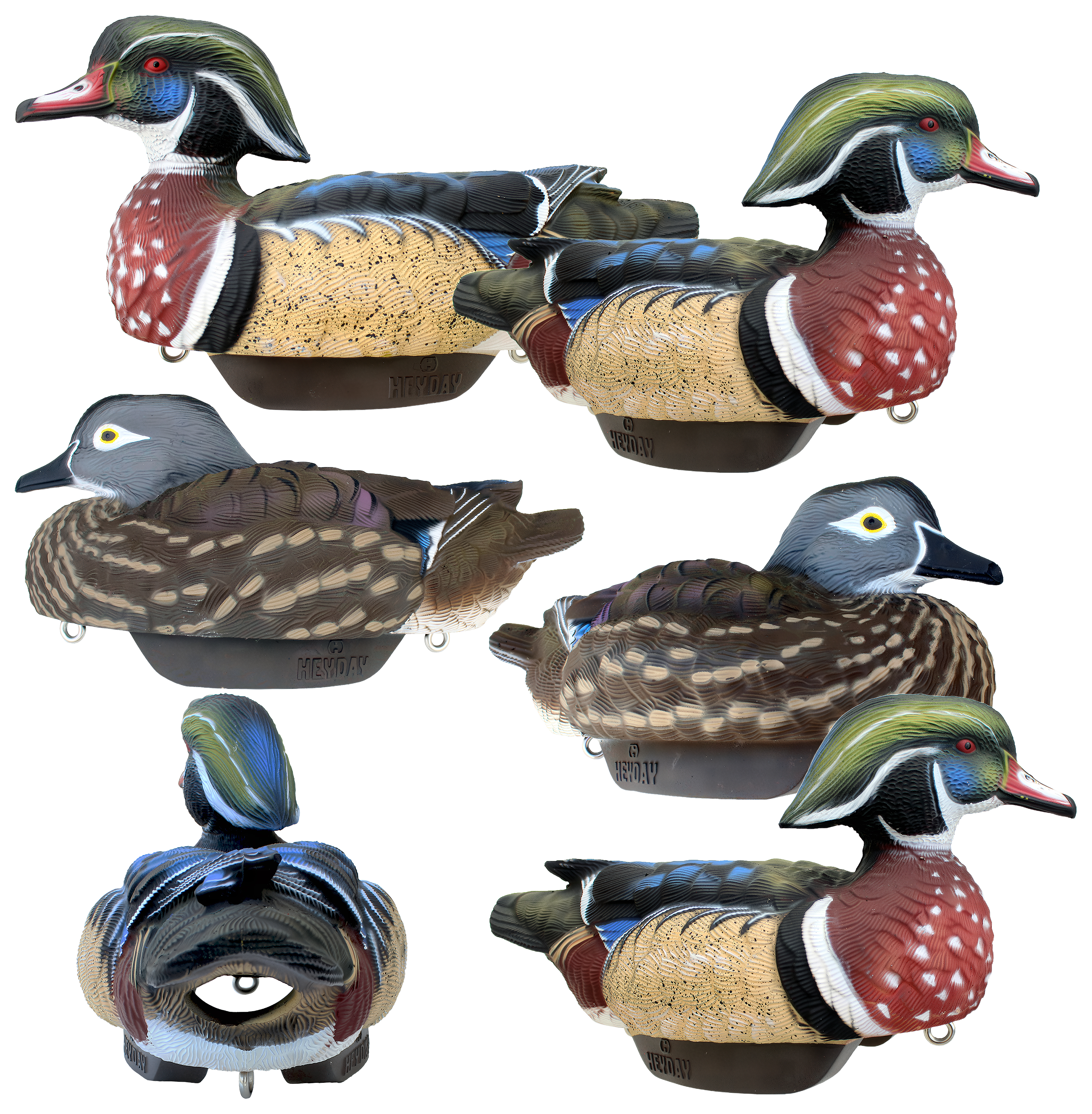 Image of HEYDAY HydroFoam Wood Duck Decoys 6-Pack