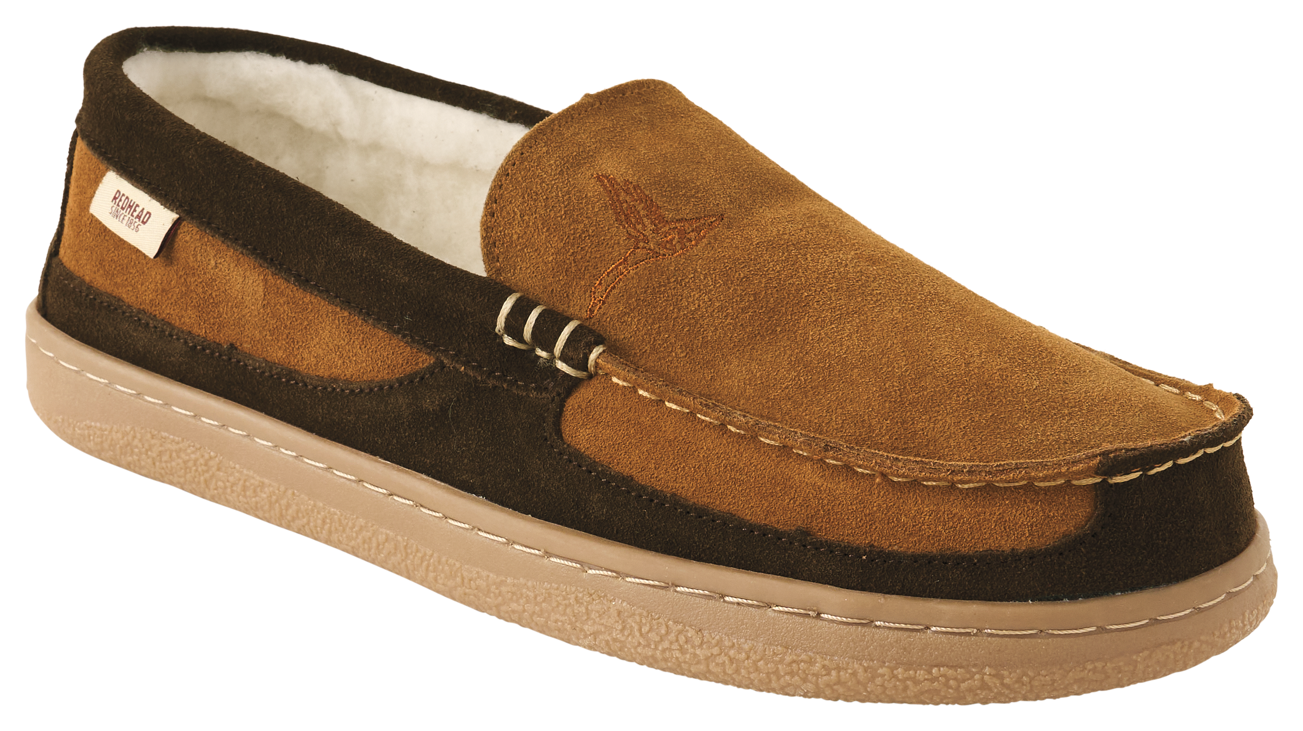 Image of RedHead Distressed Moc Slip-On Shoes for Men - Brown