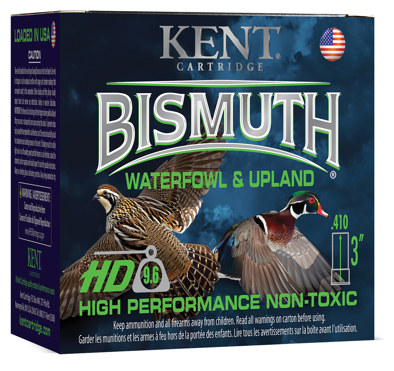 Image of "Kent Bismuth Waterfowl and Upland .410 Bore 3"" 9/16 oz. Shotshells - #5 - 25 Rounds"