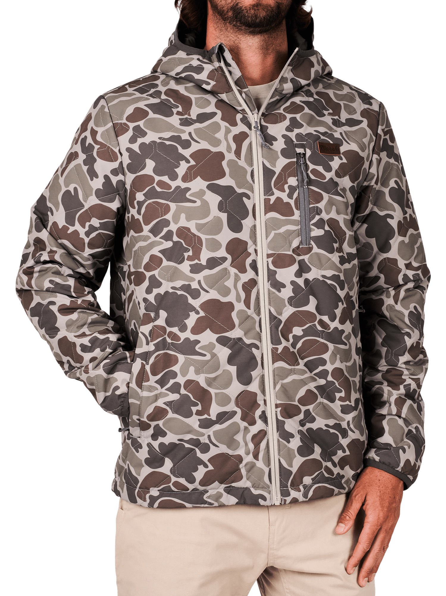 Image of Marsh Wear Barnwell Puff Jacket - Dark Green Mallard Camo - L