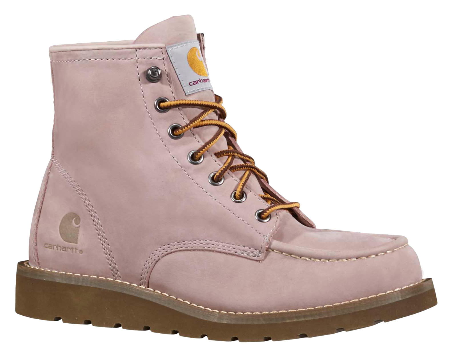 Image of Carhartt Moc-Toe Wedge Work Boots for Ladies - Light Purple - 9M