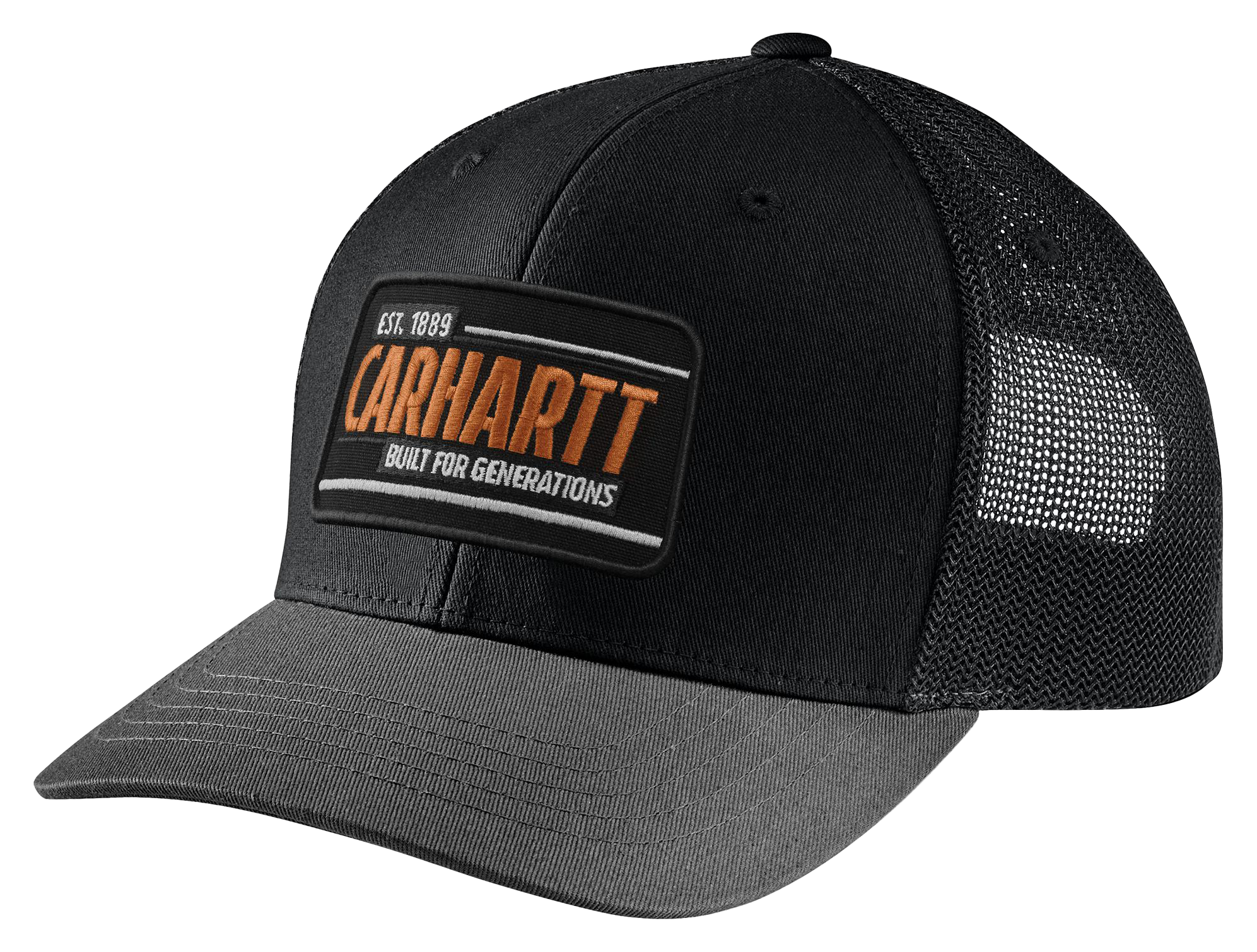Image of Carhartt Built for Generations Patch Mesh-Back Cap - Black