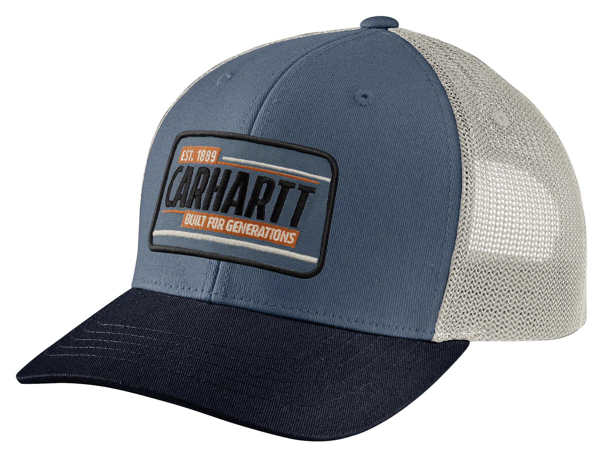 Image of Carhartt Built for Generations Patch Mesh-Back Cap - Blue
