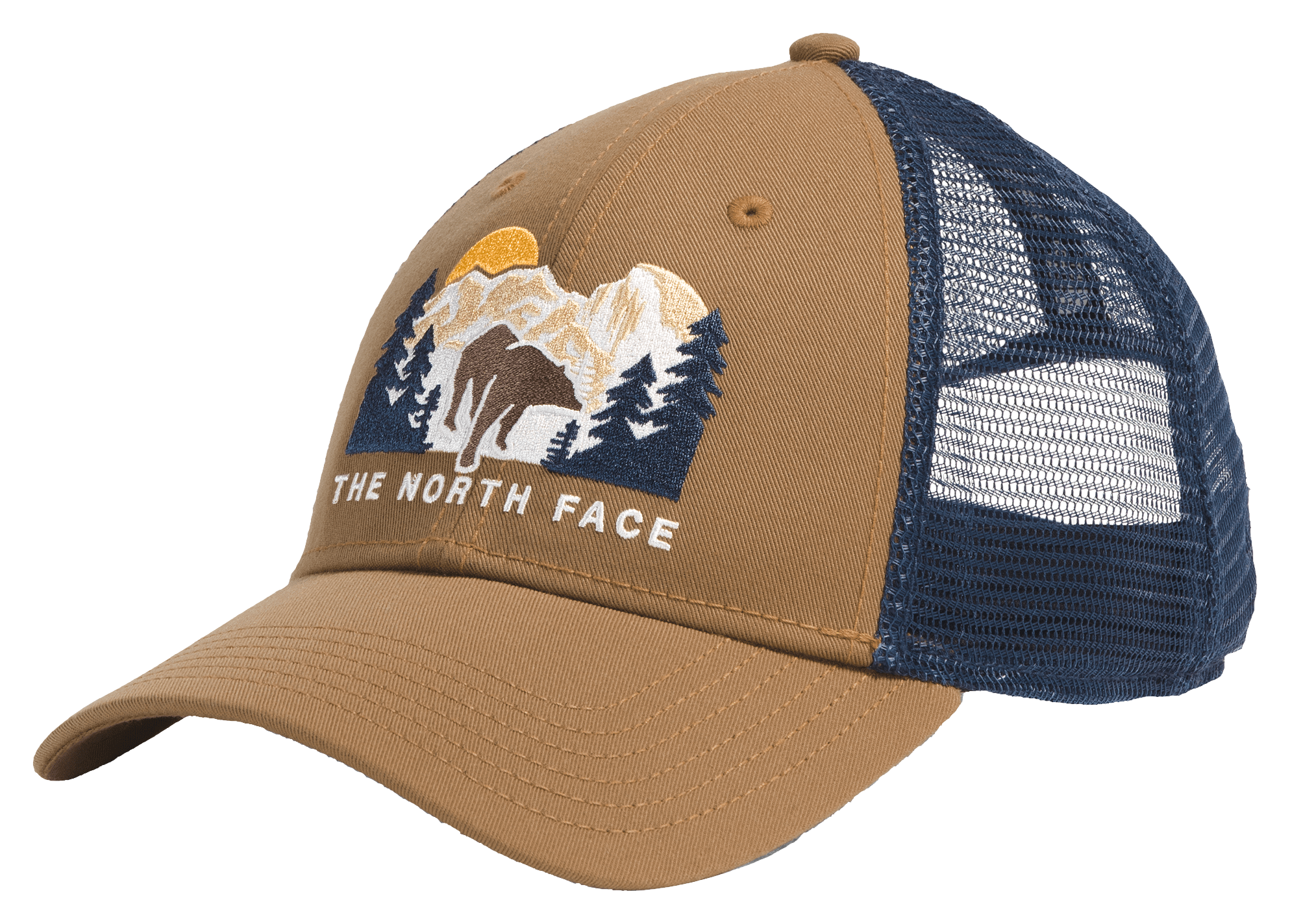 Image of The North Face Embroidered Bear Graphic Mudder Trucker Cap - Utility Brown - OS