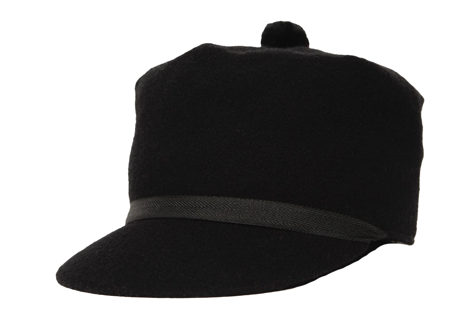 Image of Crown Cap Melton Stockman Cap - Black - 7-1/4