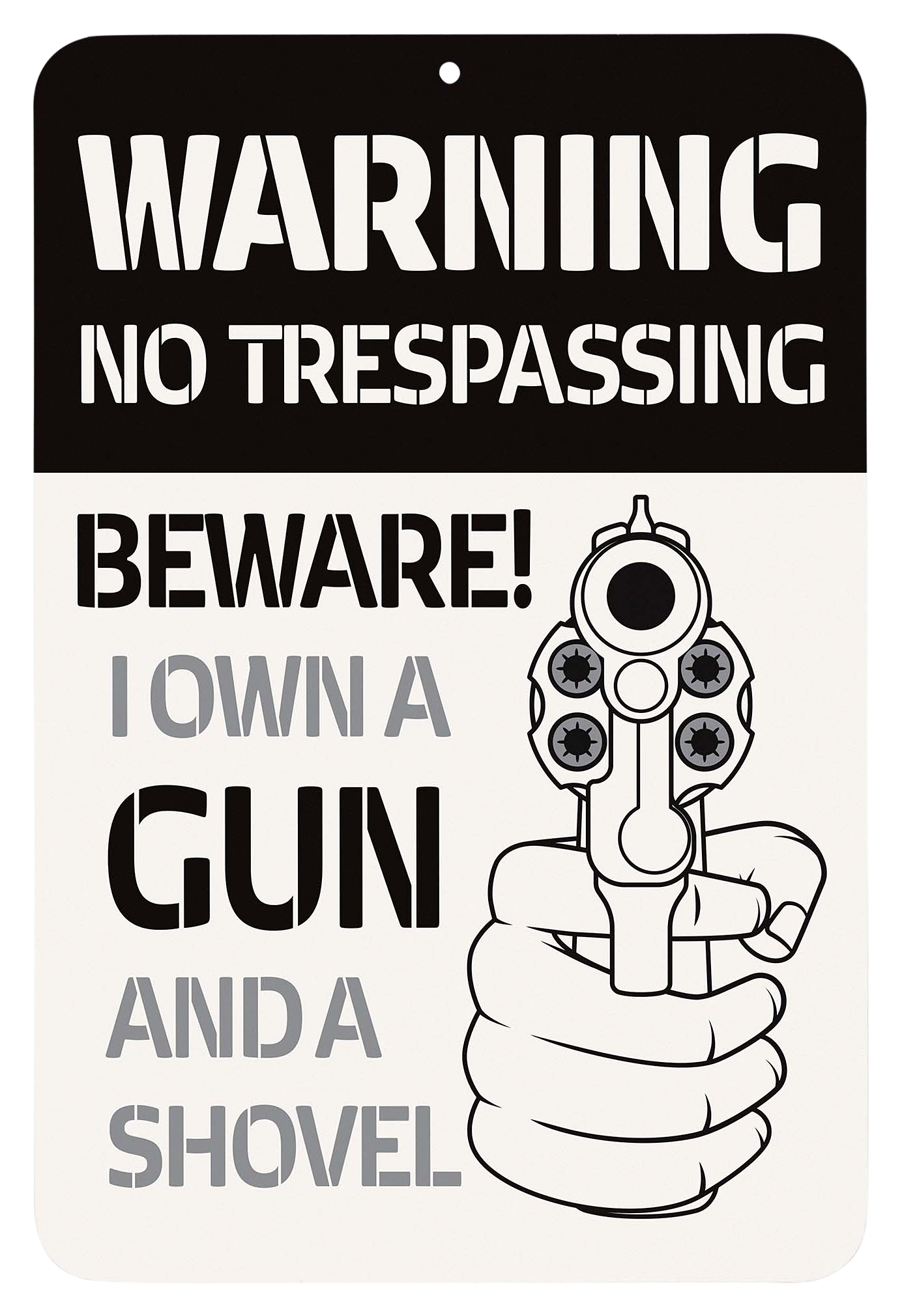 Image of Open Road Brands Warning No Trespassing Beware Metal Sign