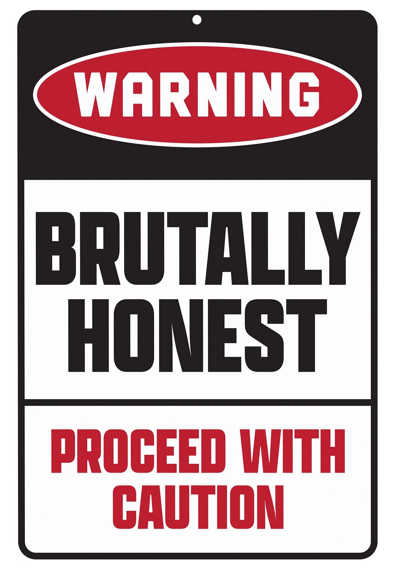 Image of Open Road Brands Warning Brutally Honest Metal Sign