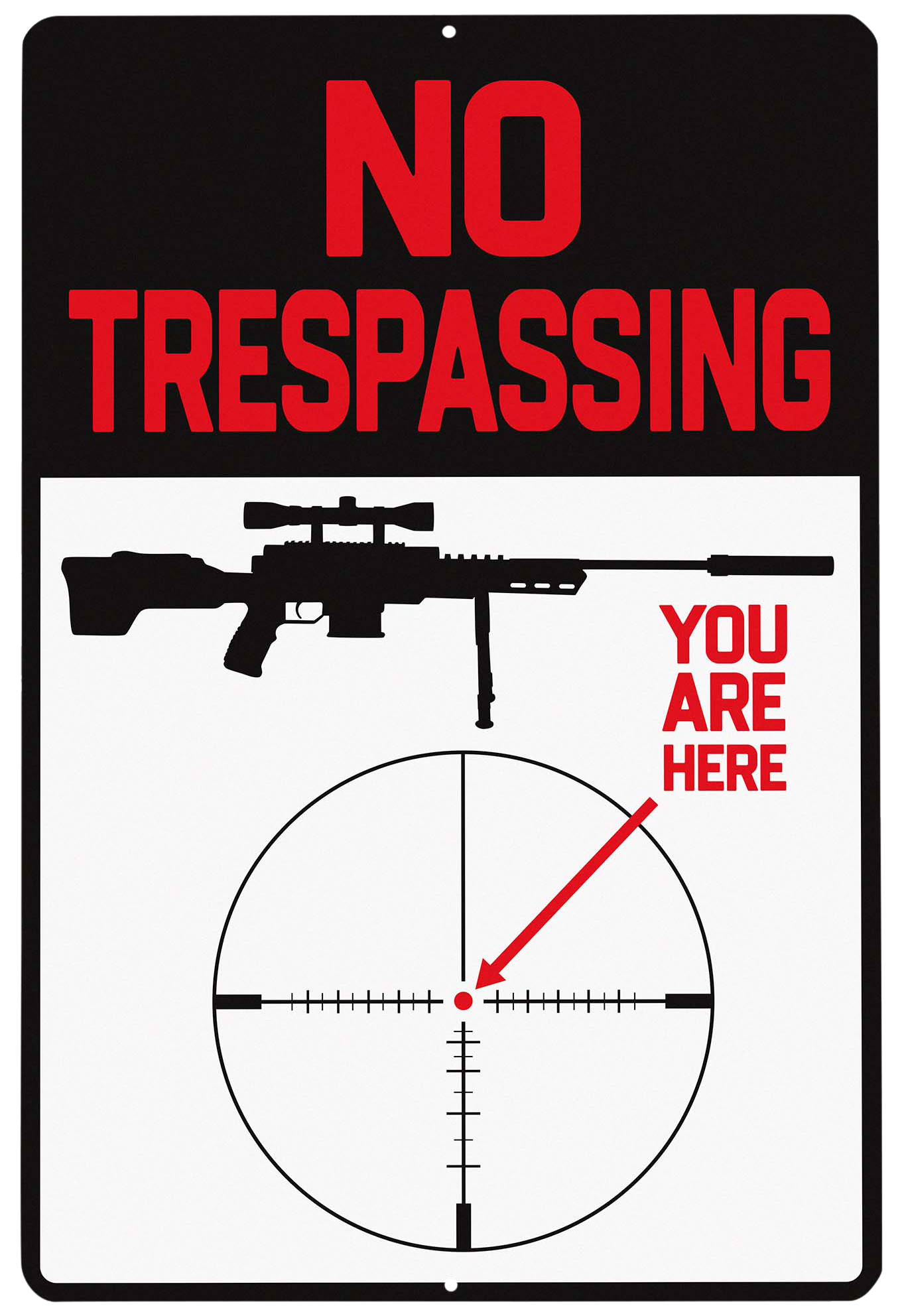 Image of Open Road Brands No Trespassing You Are Here Metal Sign