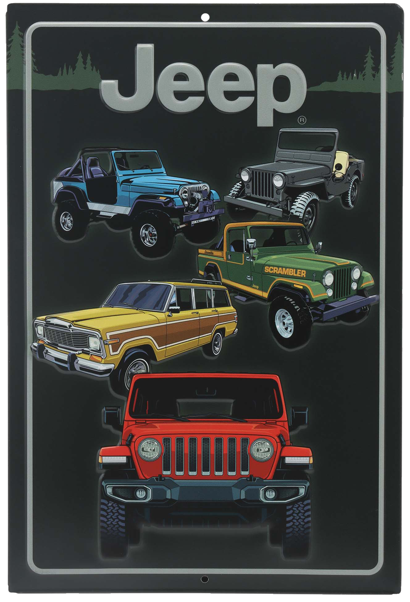 Image of Open Road Brands Jeep Metal Sign