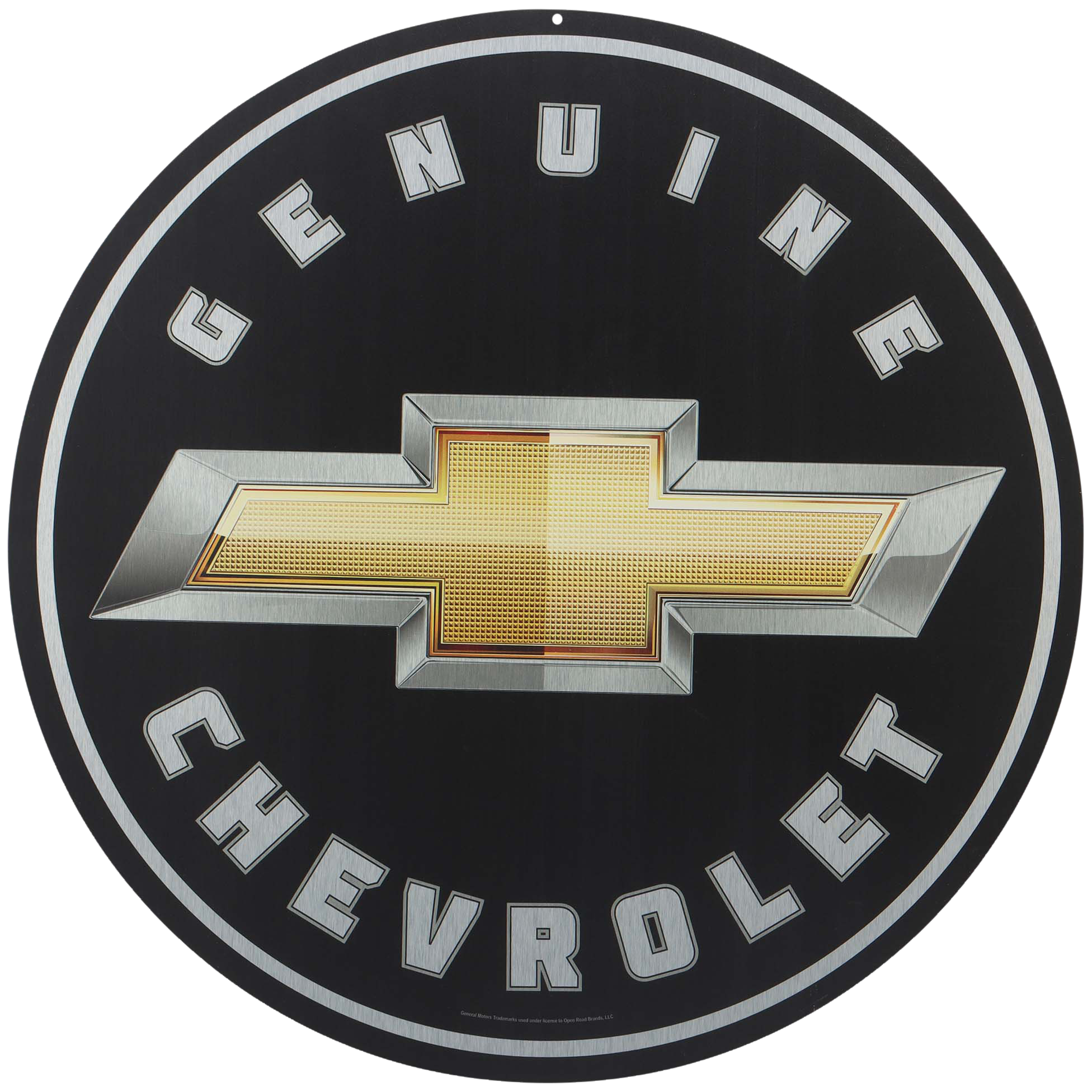 Image of Open Road Brands Genuine Chevrolet Round Metal Sign