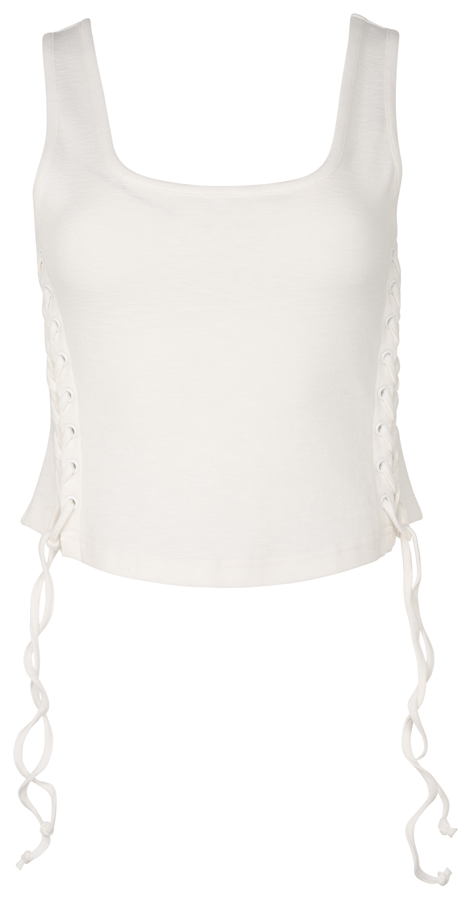 Image of RedHead Ranch Lace-Up Tank - White