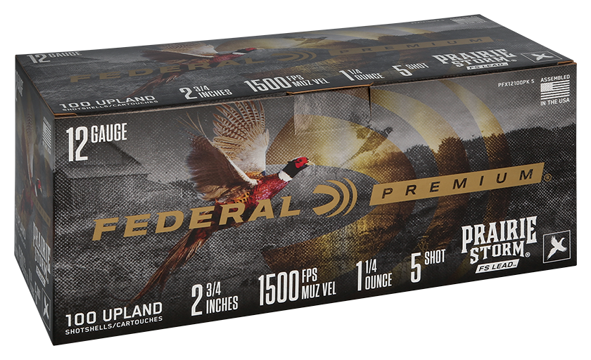 Federal Premium Prairie Storm FS Lead Shotshells - 12 ga. - #5 - 2.75" - 100 Rounds - Federal