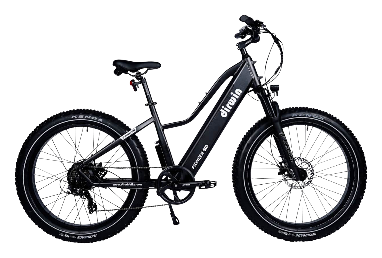 Image of Dirwin Pioneer Lite Fat Tire E-Bike - Matte Black