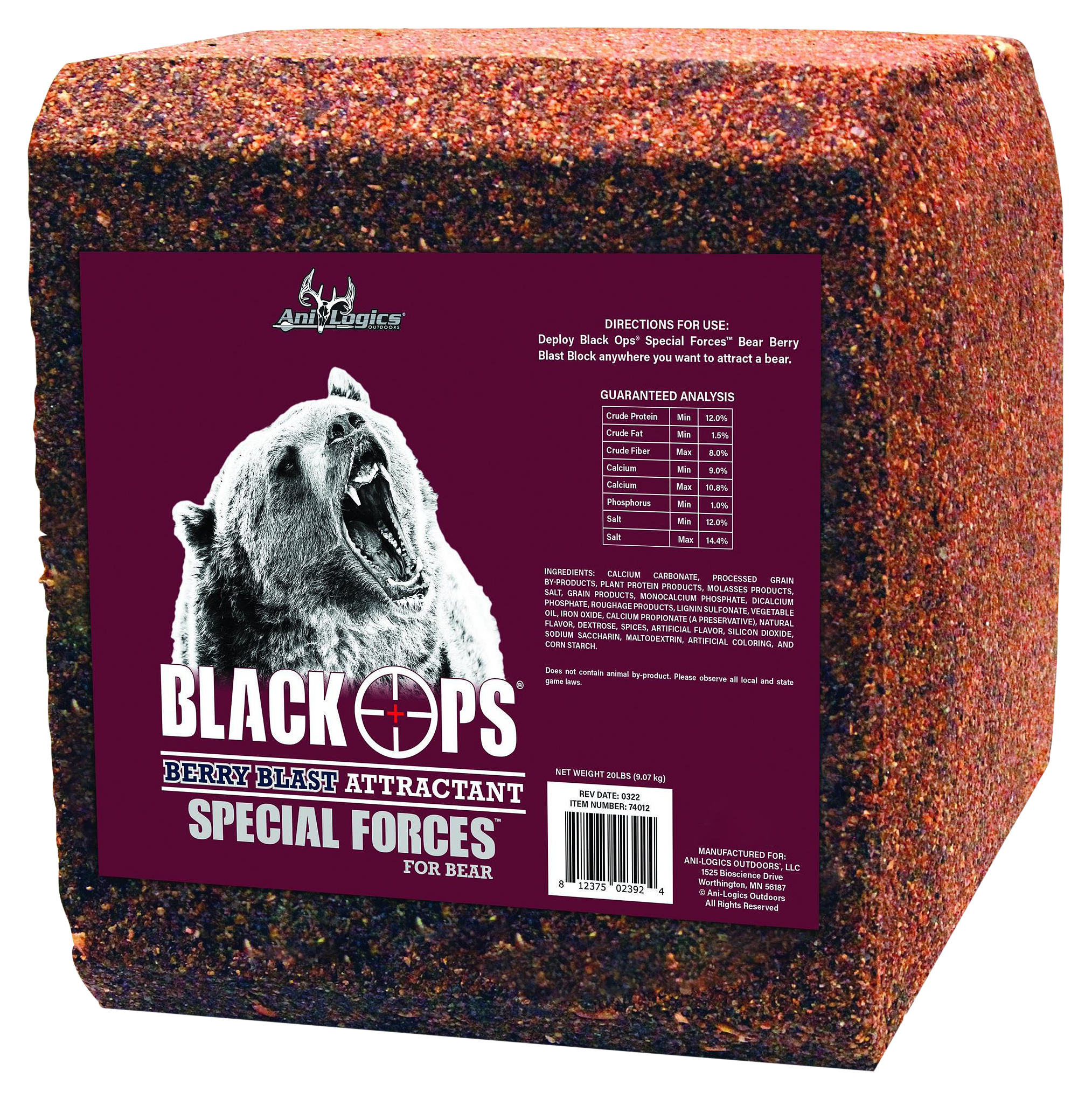 Image of Ani-Logics Black Ops Special Forces Block Bear Attractant