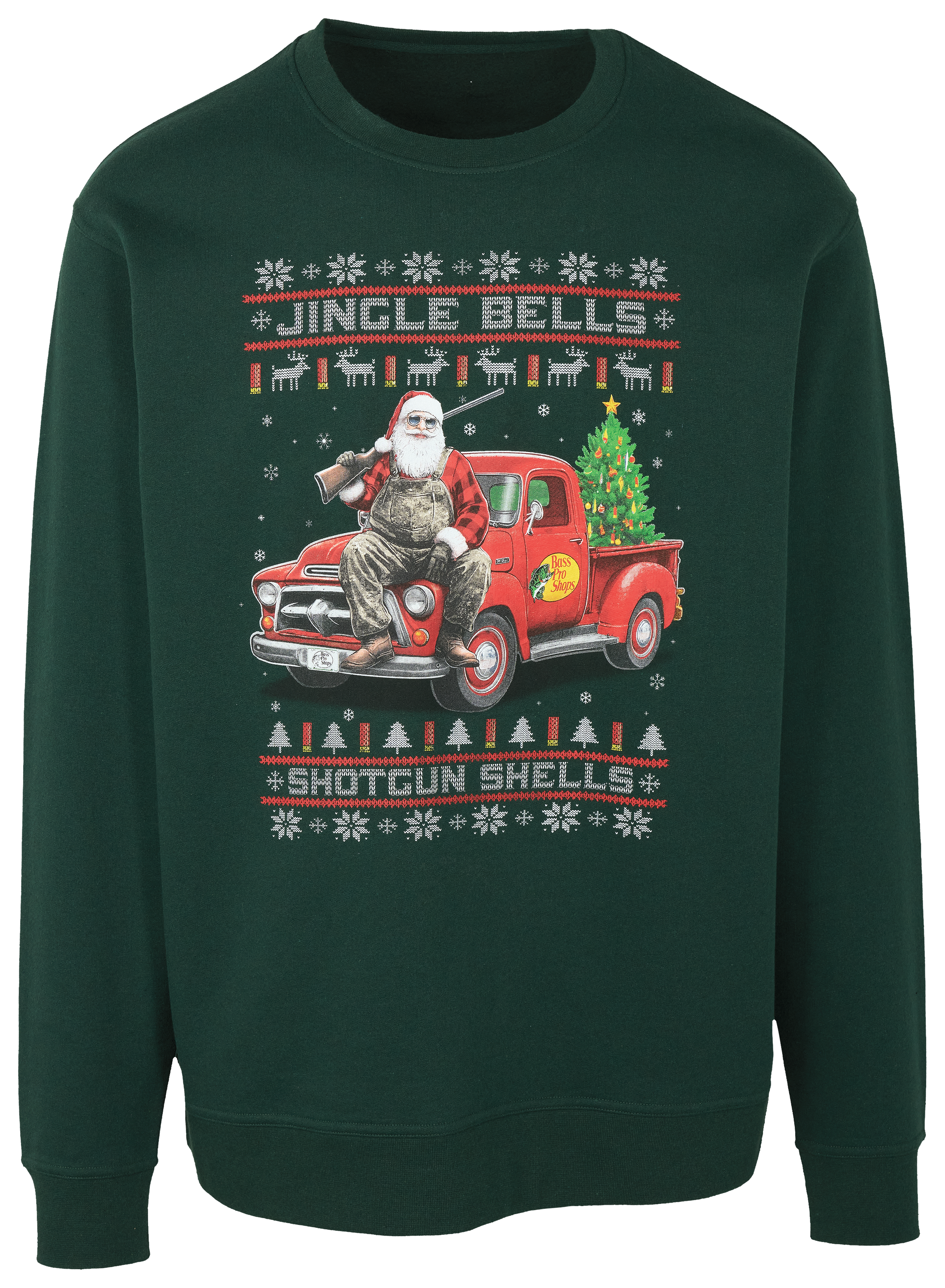 Image of Bass Pro Shops Jingle Bells Shotgun Shells Christmas Sweatshirt for Adults
