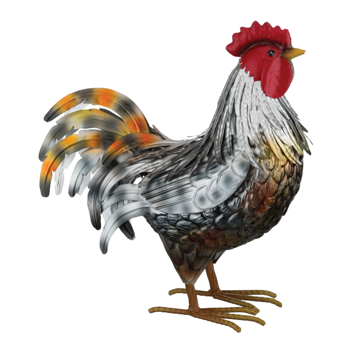 Image of Regal Art and Gift White Leghorn Rooster Yard Decor