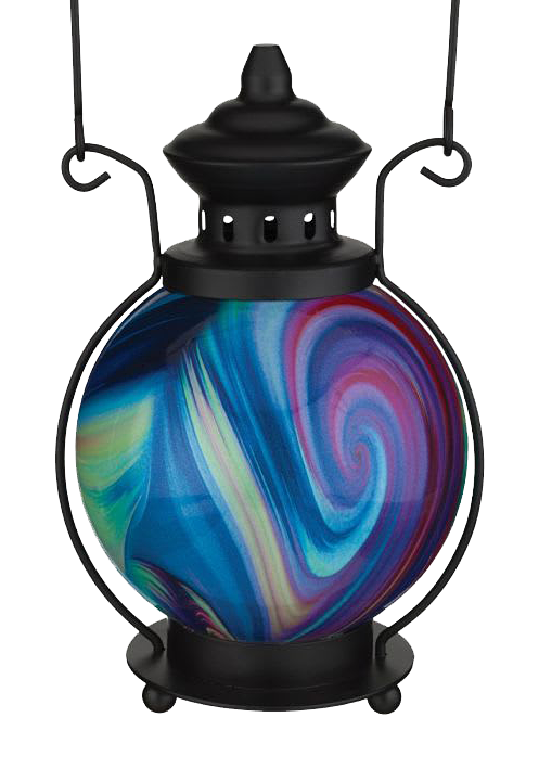 Image of Regal Art and Gift Swirl LED Lantern - Purple