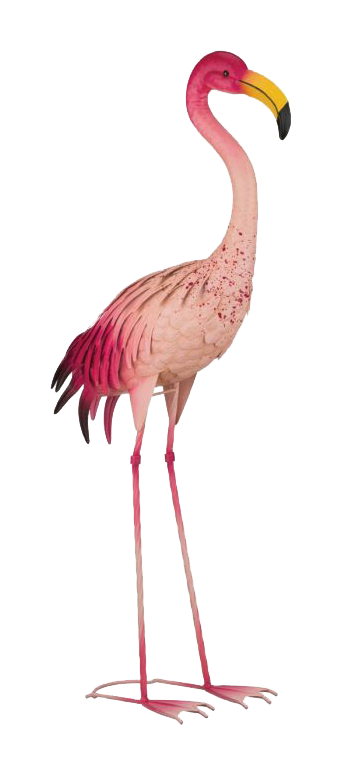 Image of Regal Art and Gift Speckled Flamingo with Head Up Outdoor Decor