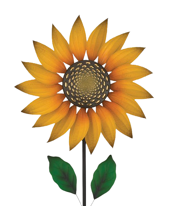 Image of Regal Art and Gift Textured Sunflower Spinner Stake