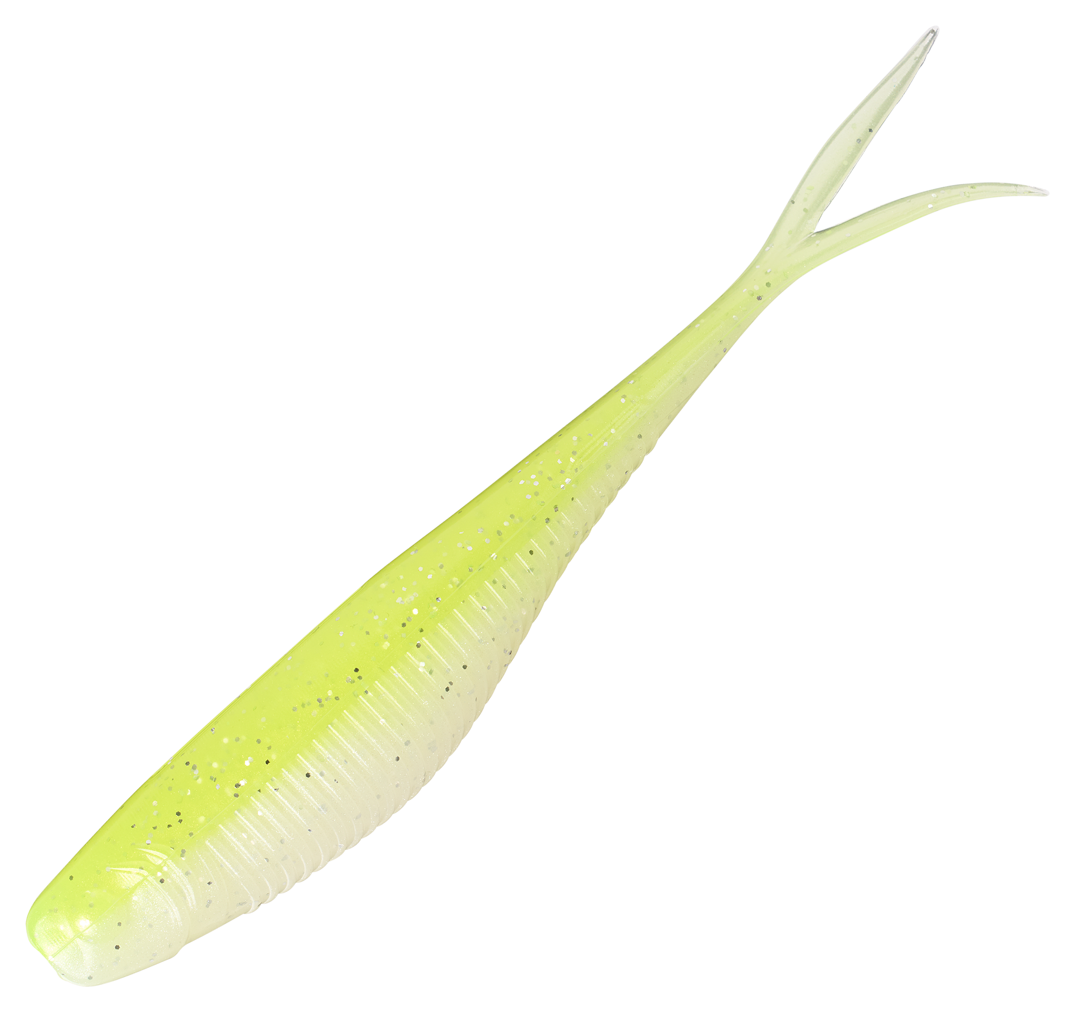 Image of "X Zone Rally Shad - Chartreuse Pearl - 4.25"""