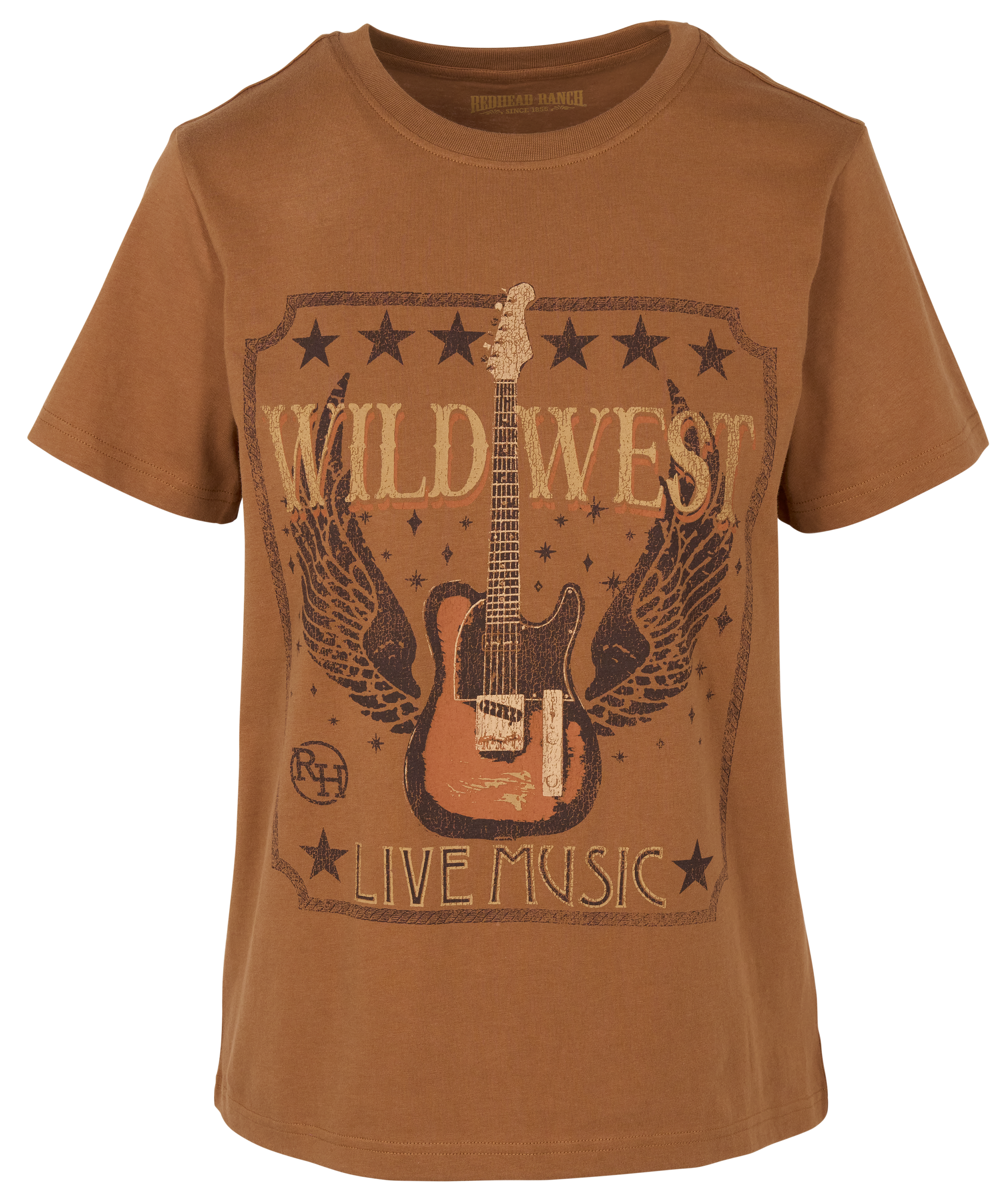 Image of RedHead Ranch Classic Fit Wild West Graphic Short-Sleeve T-Shirt - Nuthatch