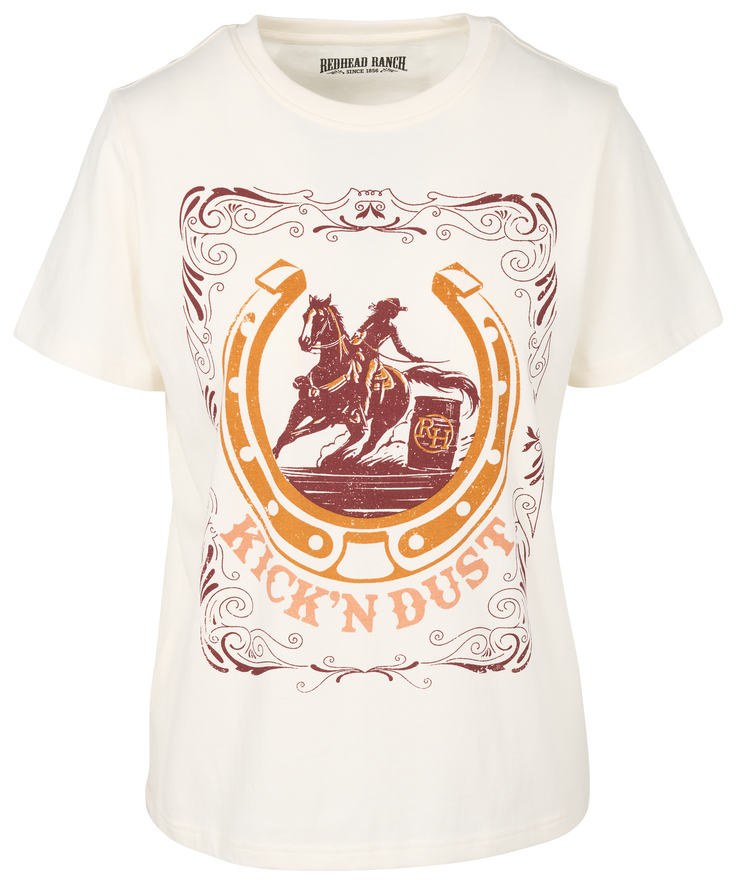 Image of RedHead Ranch Classic Fit Kick'n Dust Graphic Short-Sleeve T-Shirt - Snowfall