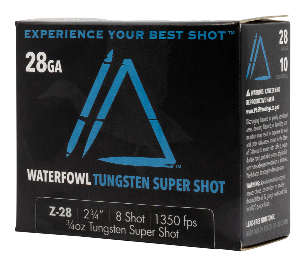 Apex Ammunition TSS Z Series 28-Ga. 2-3/4″ 3/4 oz. Shotshells - #8 - 1350 - 100 Rounds - Apex Ammunition