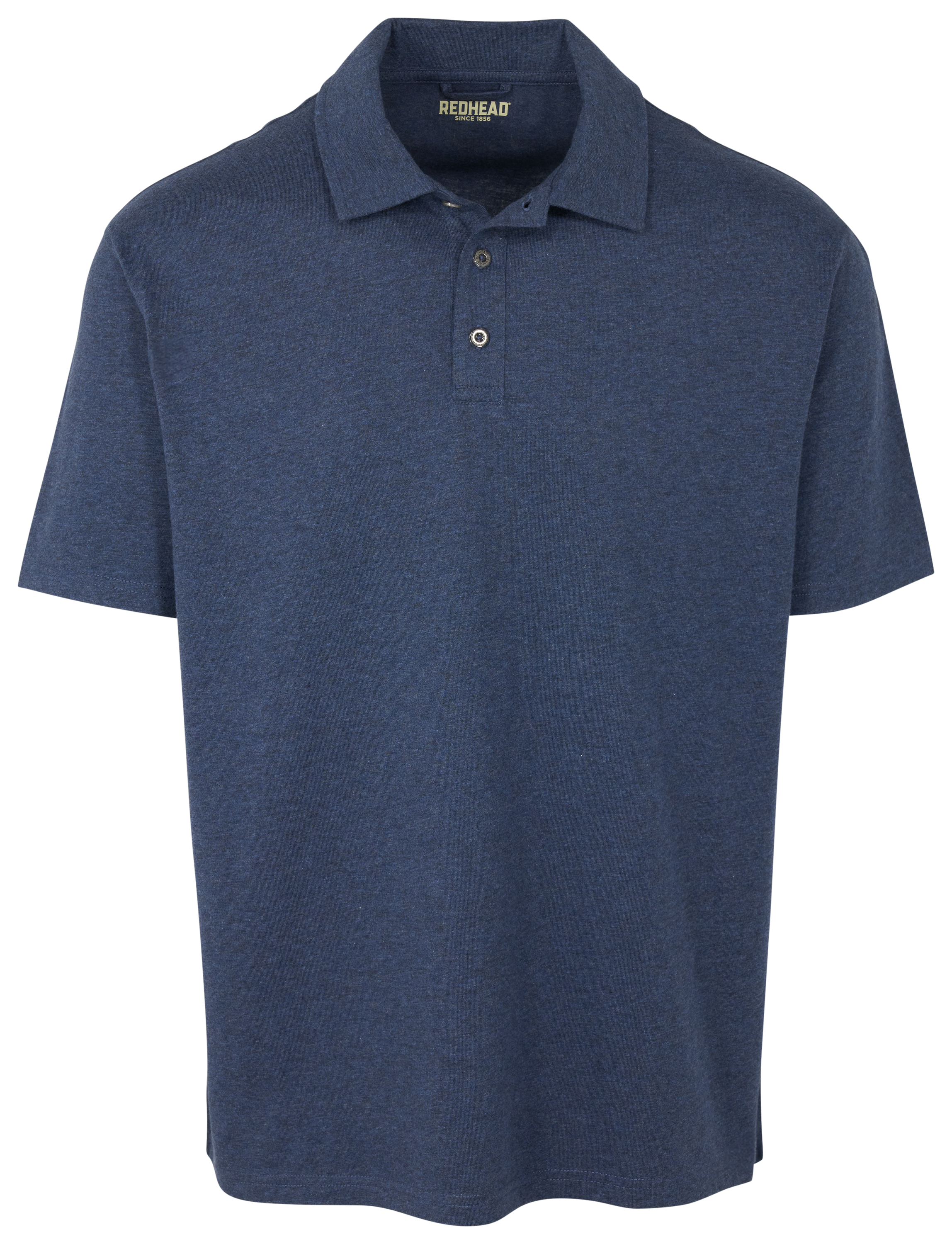 Image of RedHead Traditions Short-Sleeve Polo Shirt - Dark Navy Heather