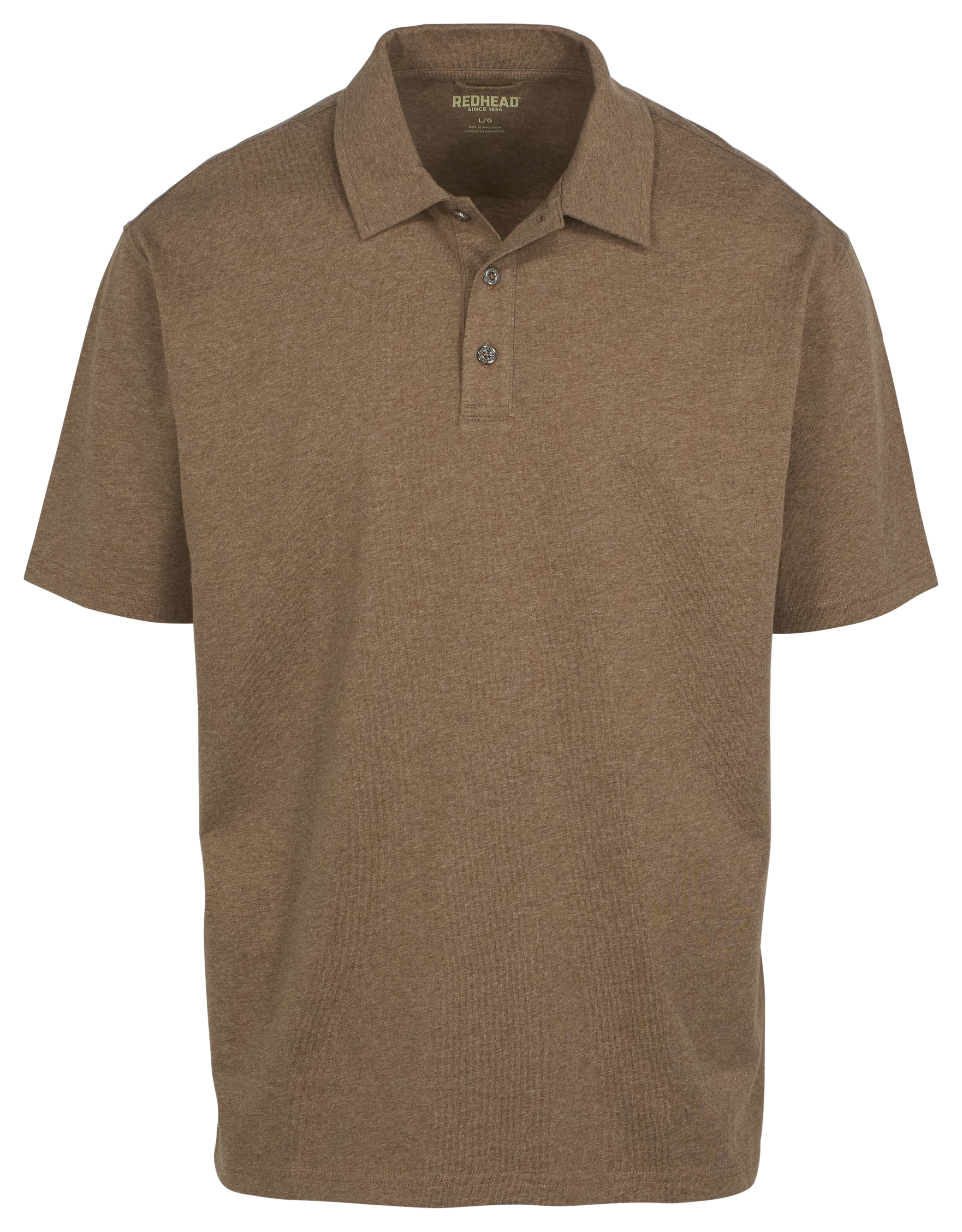 Image of RedHead Traditions Short-Sleeve Polo Shirt - Shiitake Heather