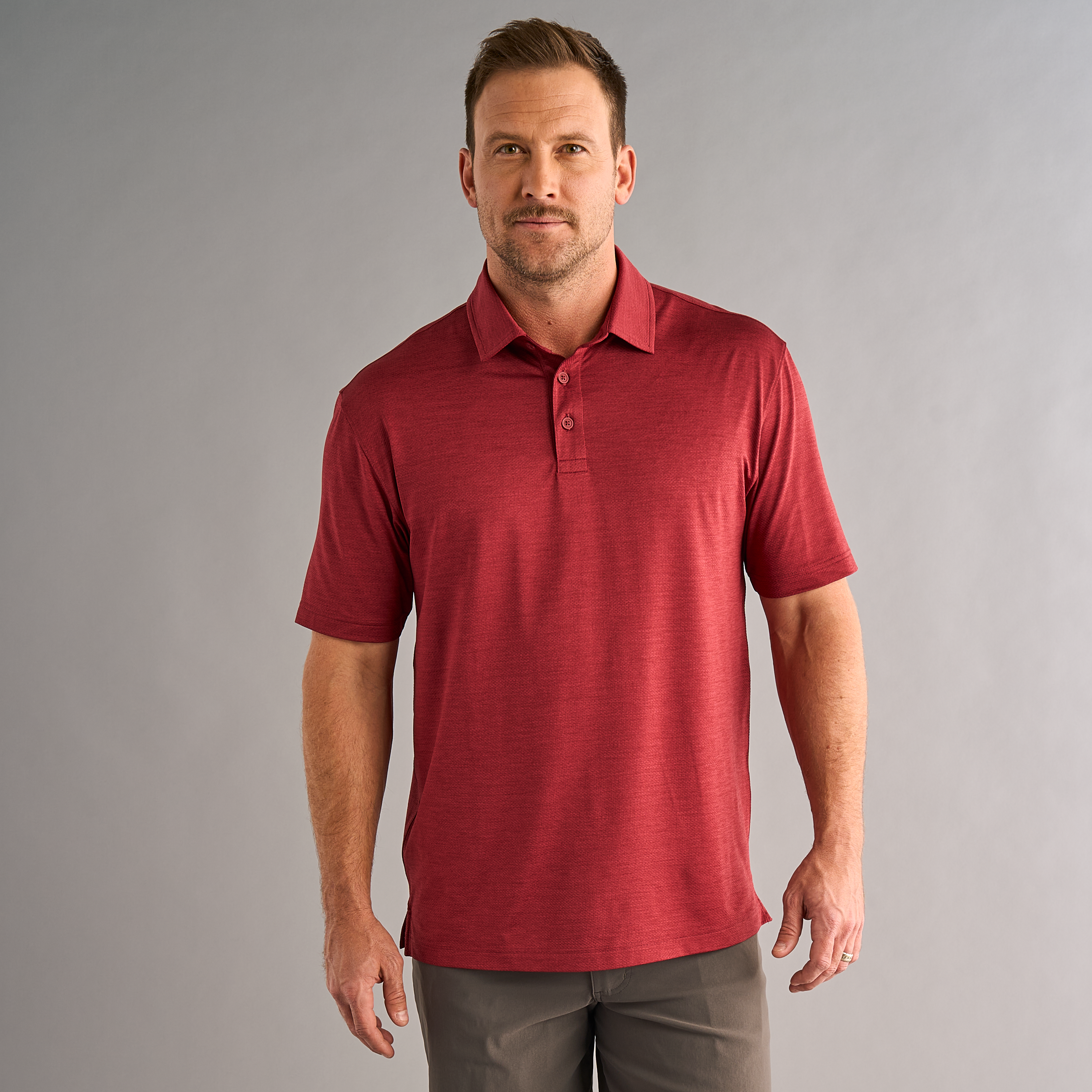 Image of RedHead Performance Short-Sleeve Polo Shirt for Men - Maroon