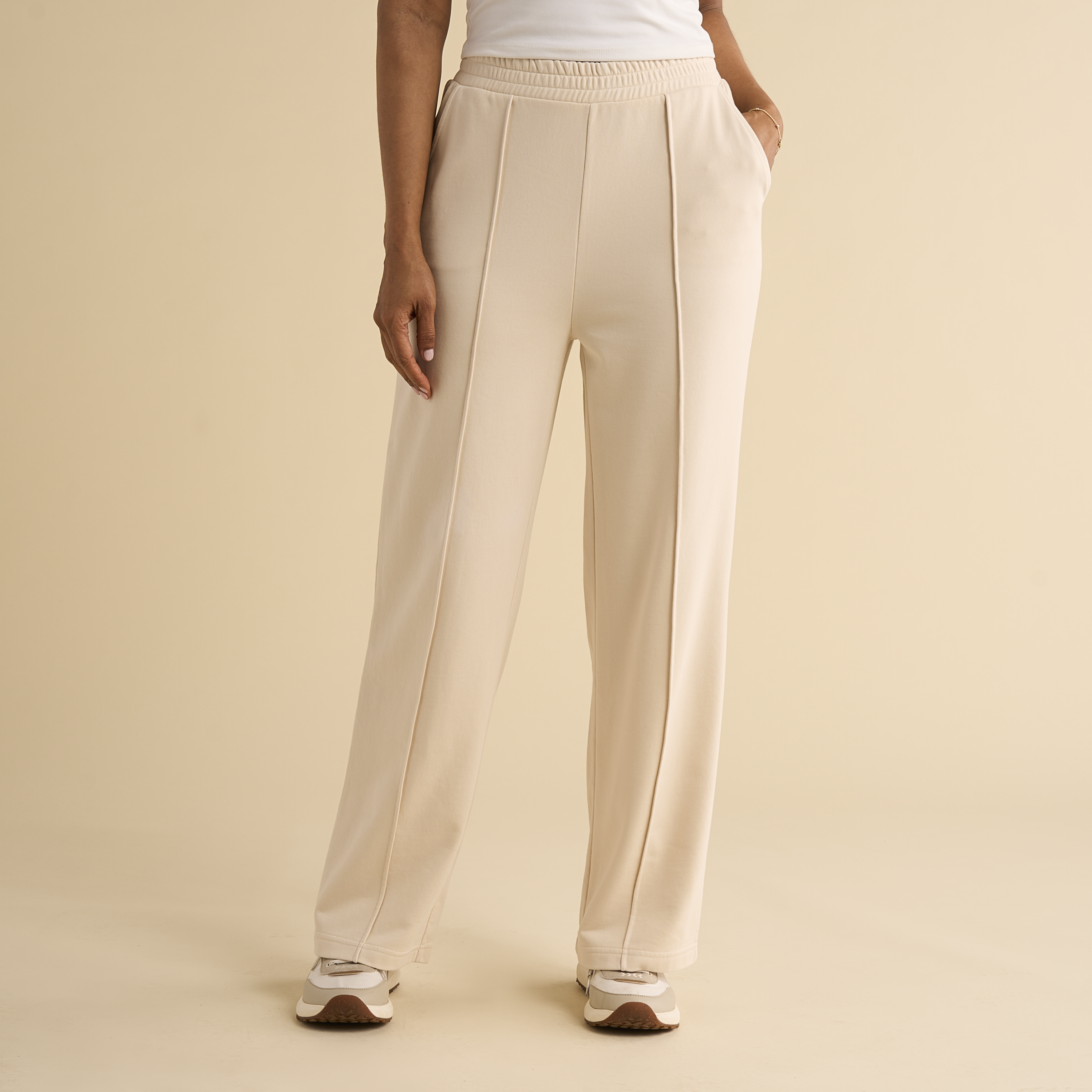 Image of Natural Reflections Harbor Knit Terry Sweatpants - Whitecap Gray