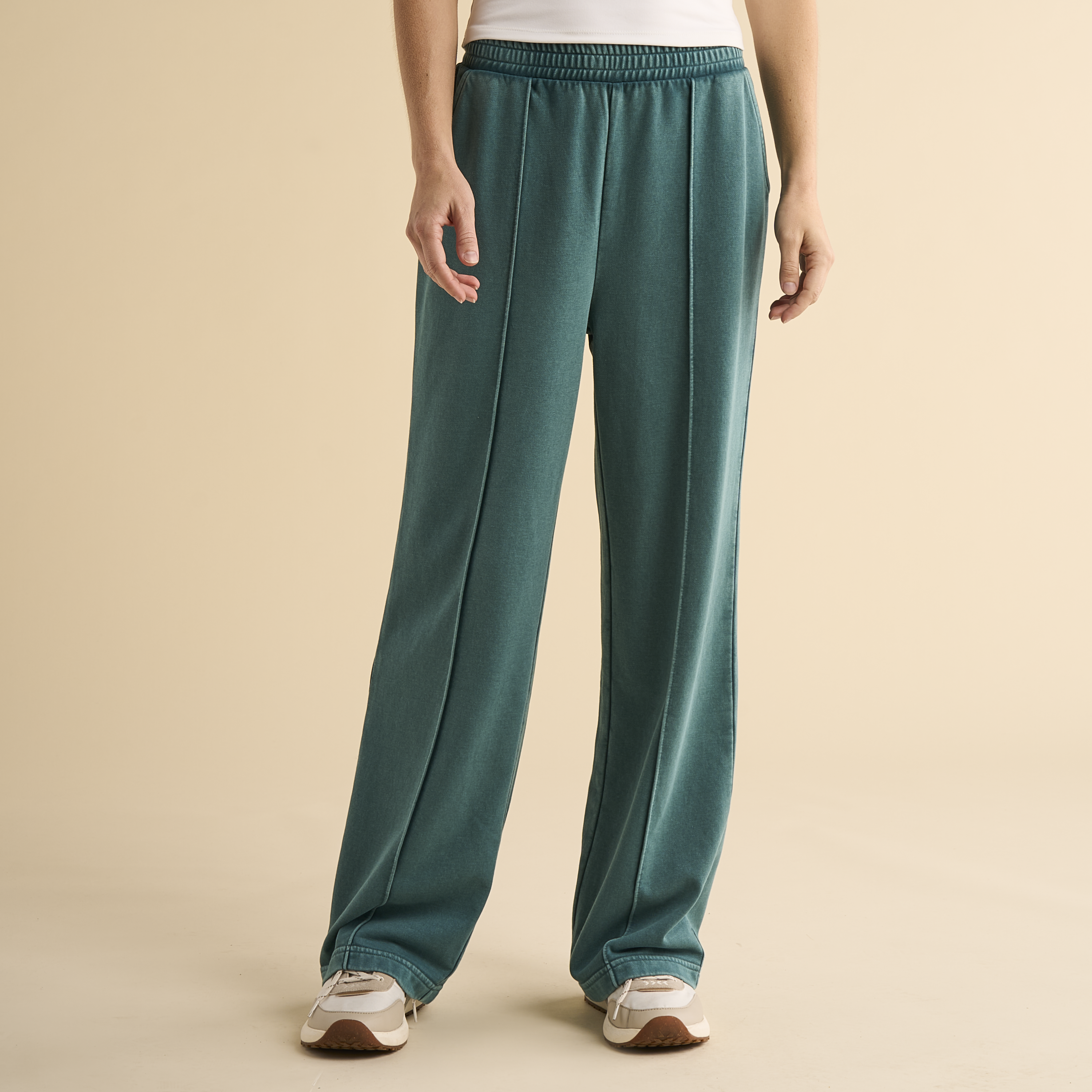 Image of Natural Reflections Harbor Knit Terry Sweatpants - Mediterranea