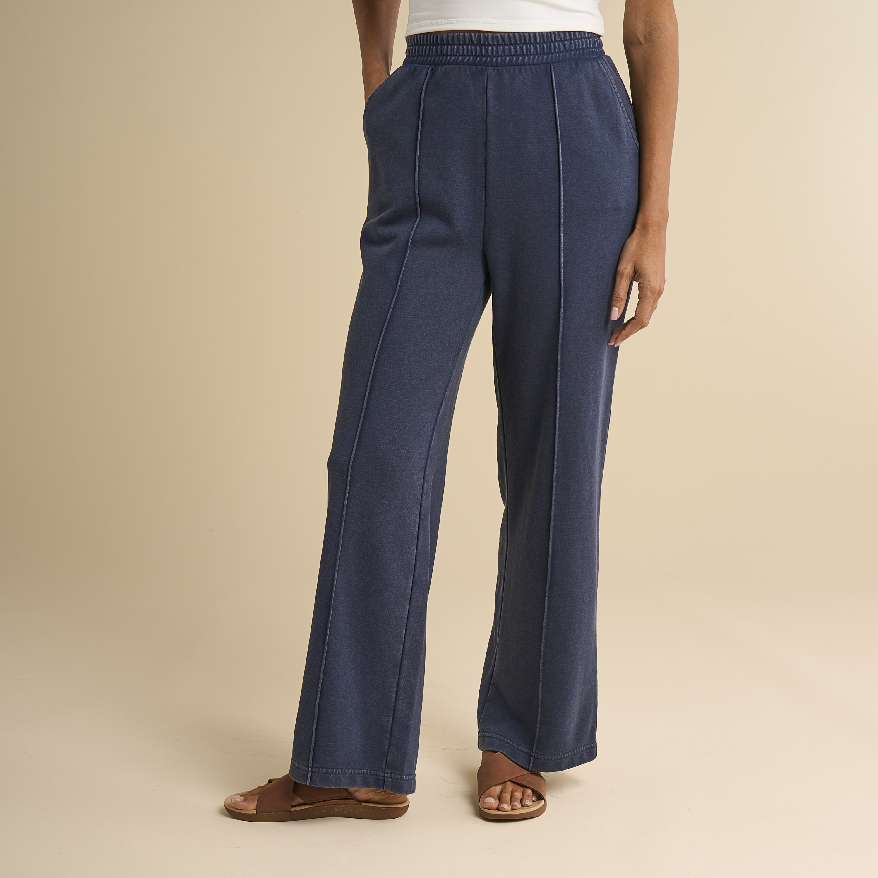 Image of Natural Reflections Harbor Knit Terry Sweatpants