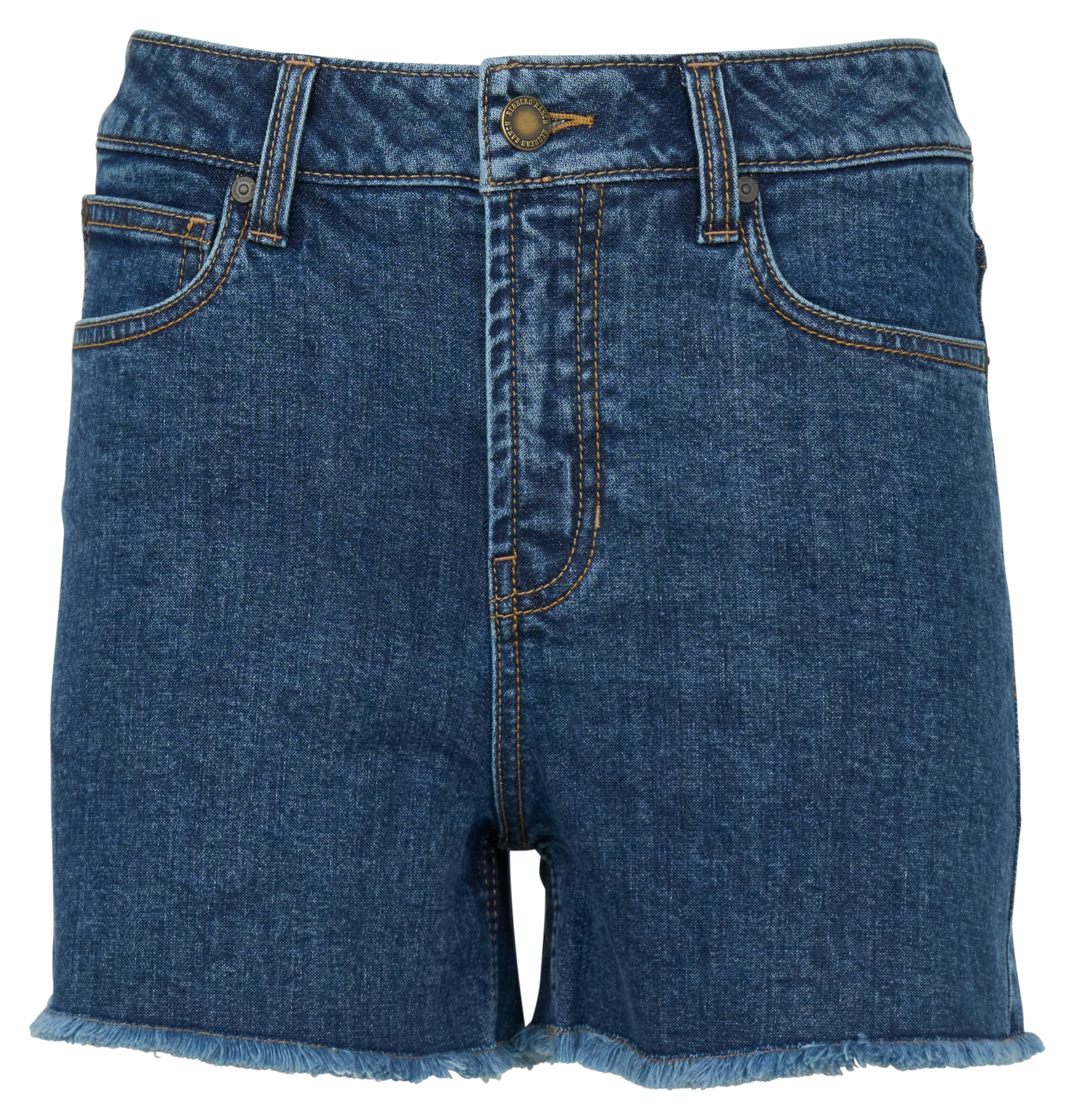 Image of RedHead Ranch Raw Hem Denim Shorts - Medium Wash