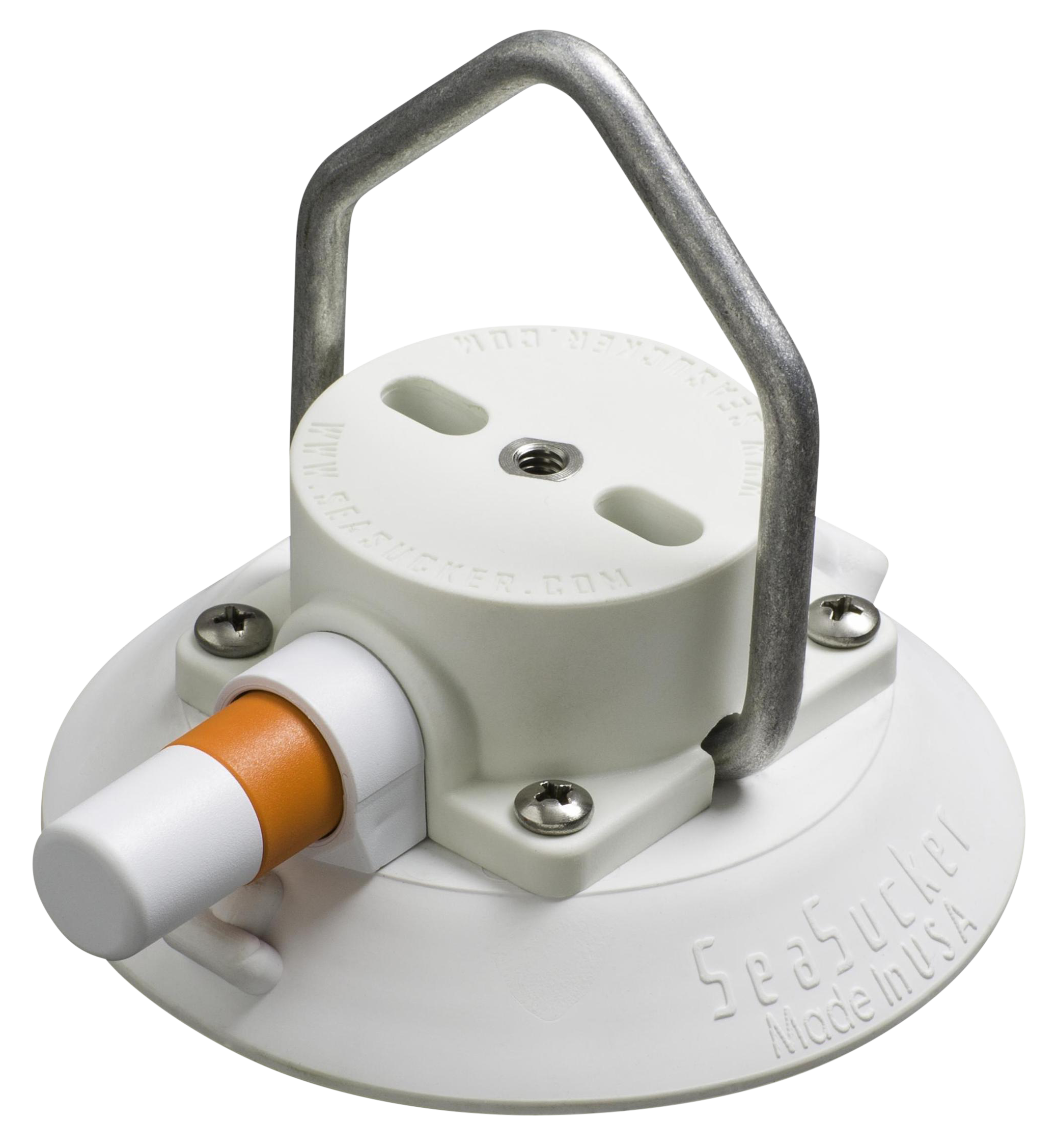 Image of SeaSucker Vacuum Cup Mounts with Aluminum Handle - White - 4.5''