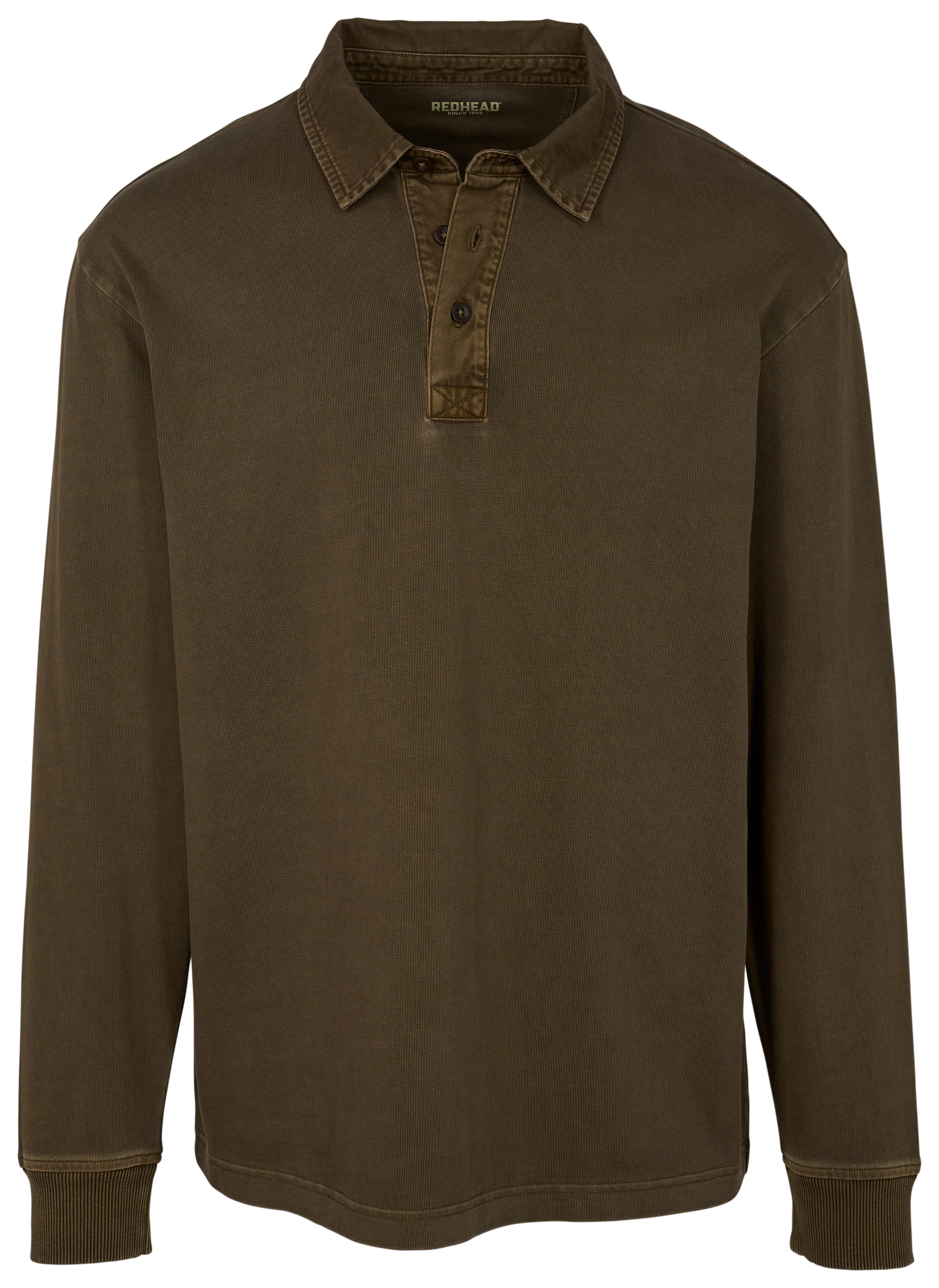 Image of RedHead 1856 Long-Sleeve Polo - Dark Earth