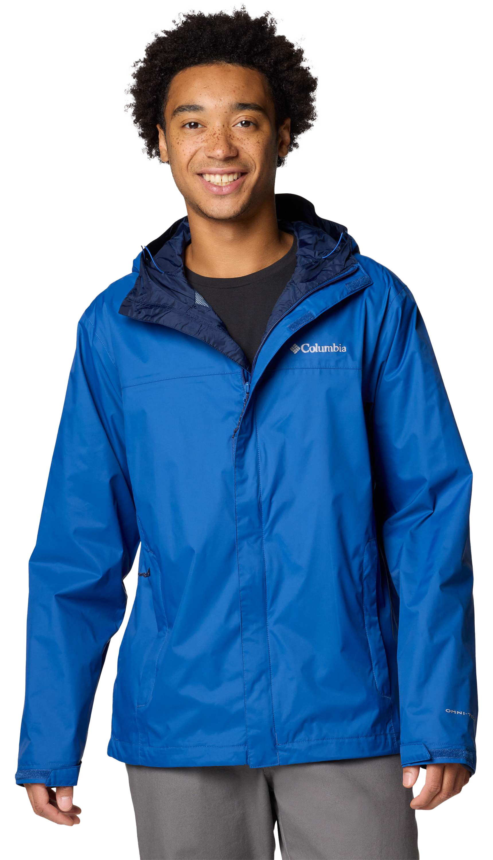 Image of Columbia Watertight II Rain Jacket for Men - Mountain Blue - XL
