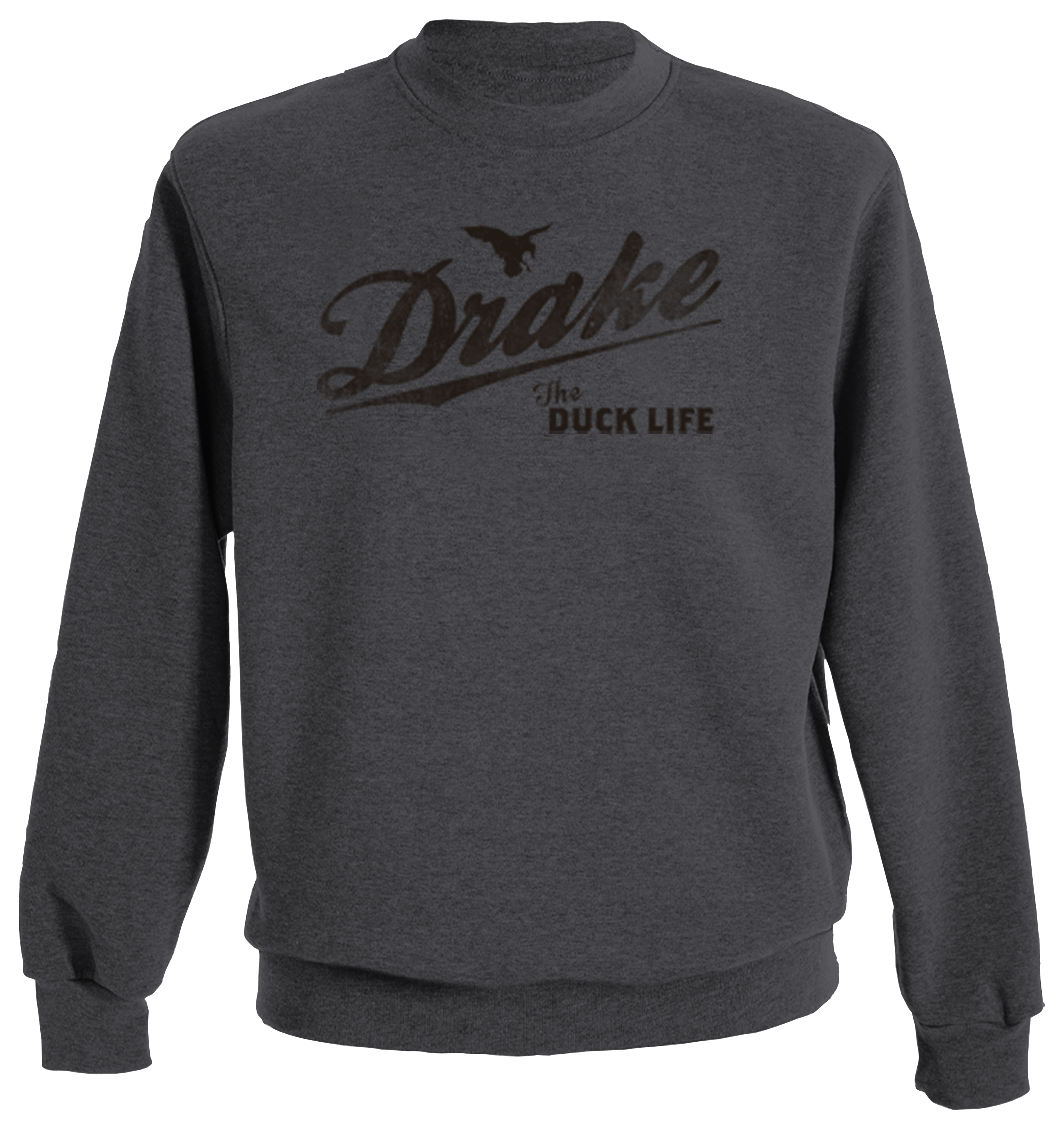 Image of Drake The Drake Life Graphic Crew Sweatshirt - Charcoal Heather - 3XL