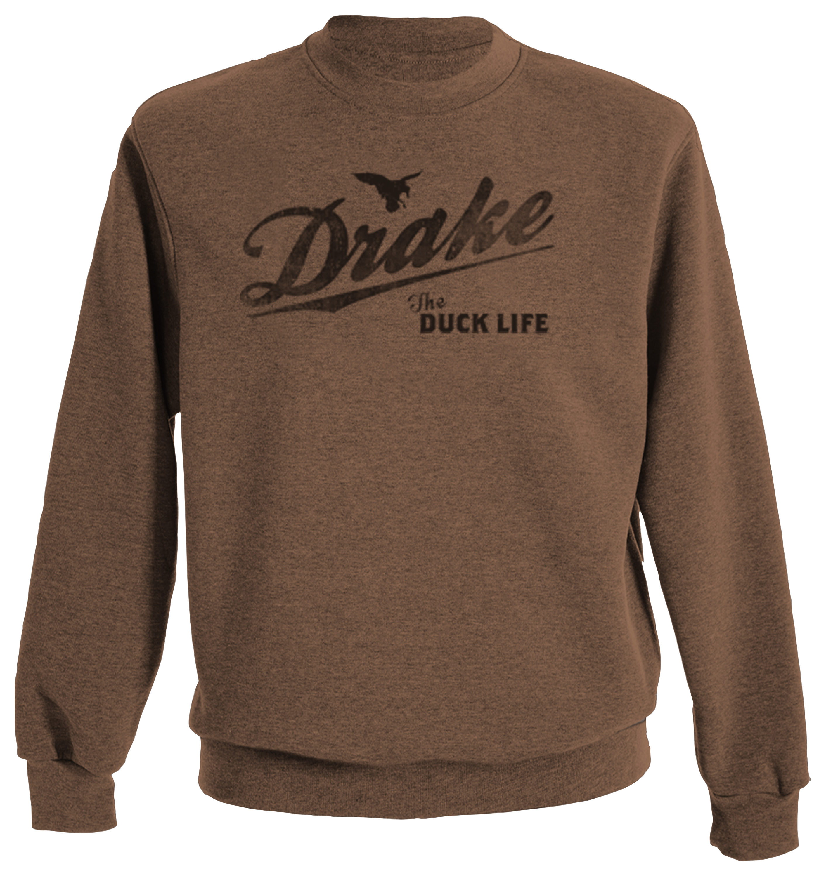 Image of Drake The Drake Life Graphic Crew Sweatshirt - Golden Pecan Dark Heather - 3XL