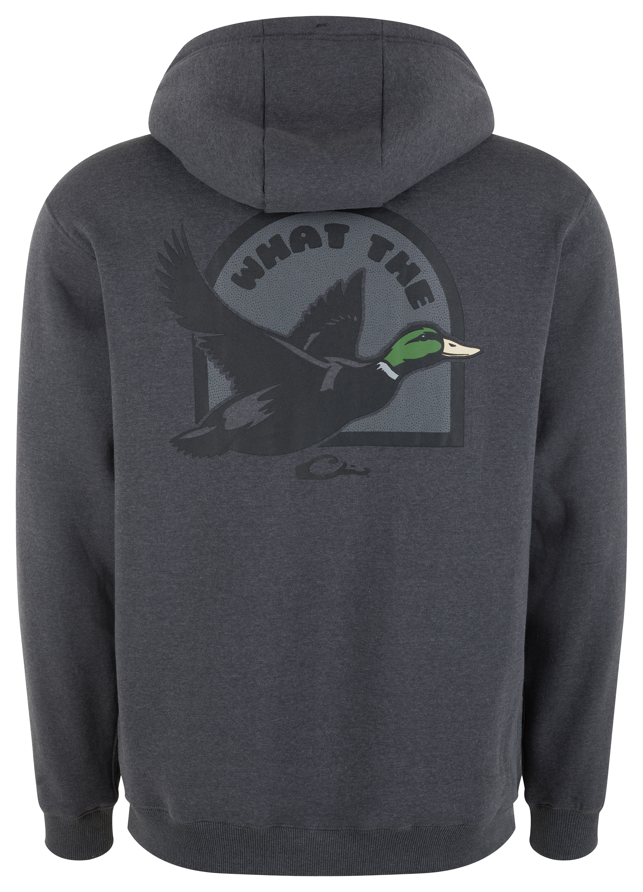 Image of Drake Waterfowl What The Duck Graphic Hoodie - Charcoal Heather